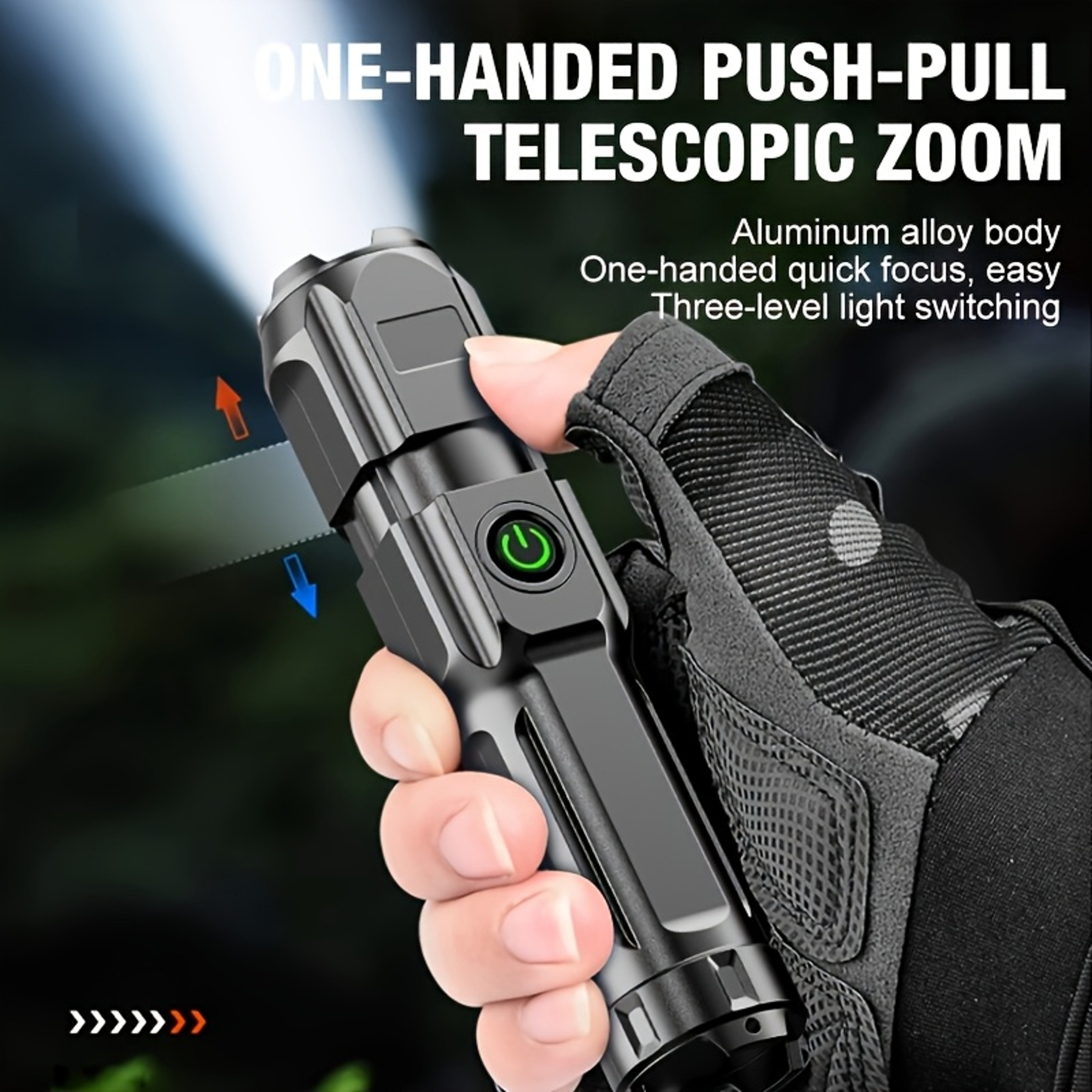 Lumen Rechargeable Flashlight Waterproof Zoomable LED Tactical Light – view 1