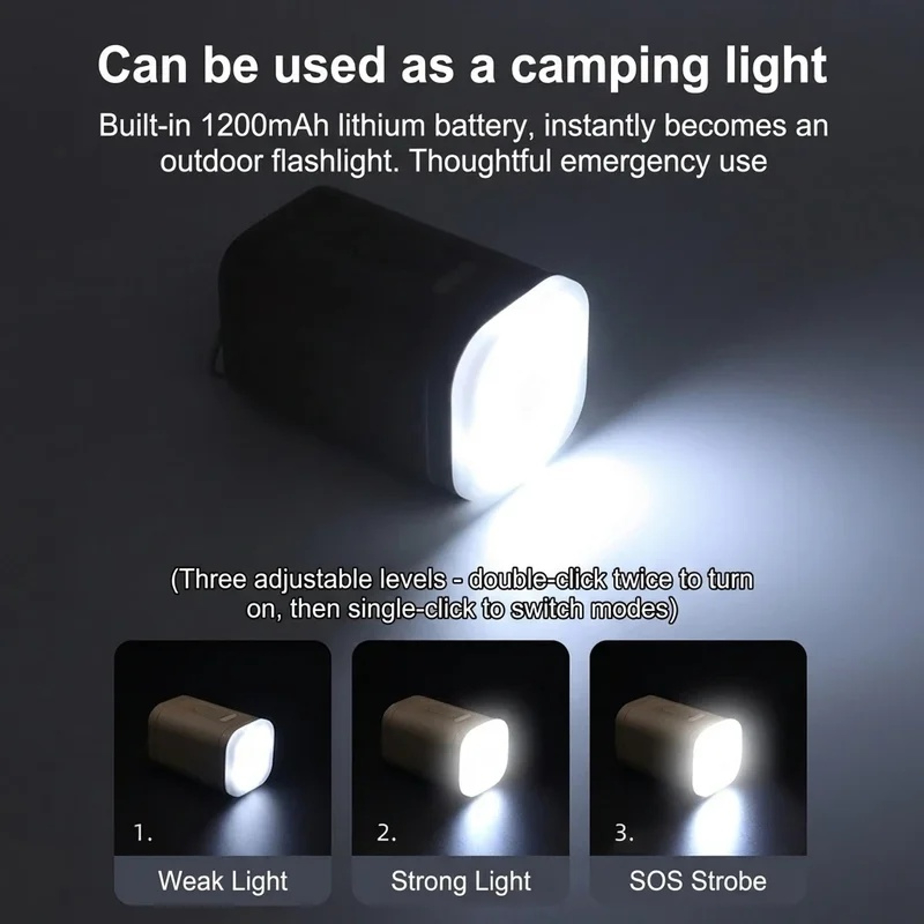 Mini Electric Air Pump with LED Light Portable Inflator and Deflator for Camping – view 1