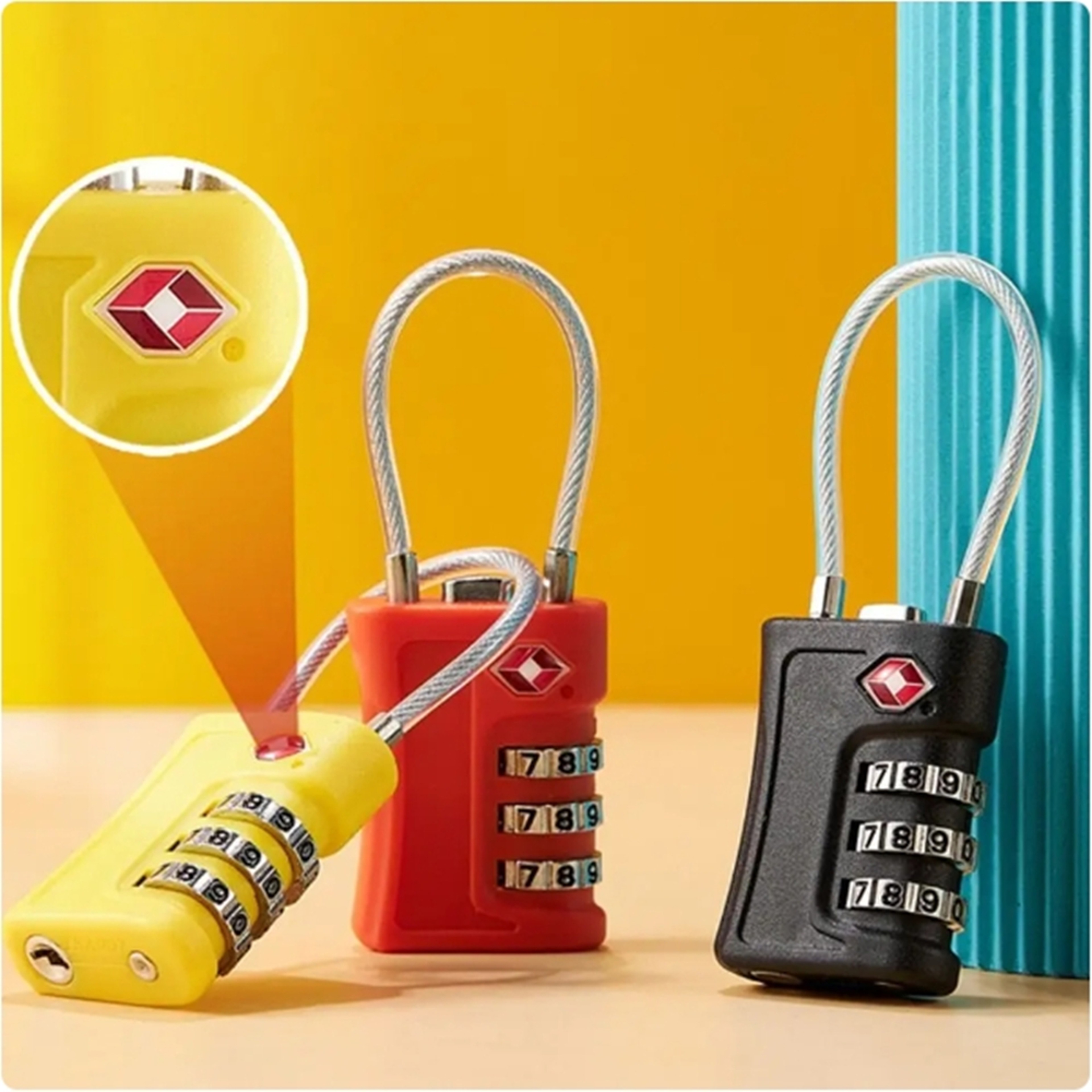 Three Digit TSA Luggage Lock Changeable Combination Travel Lock – view 1