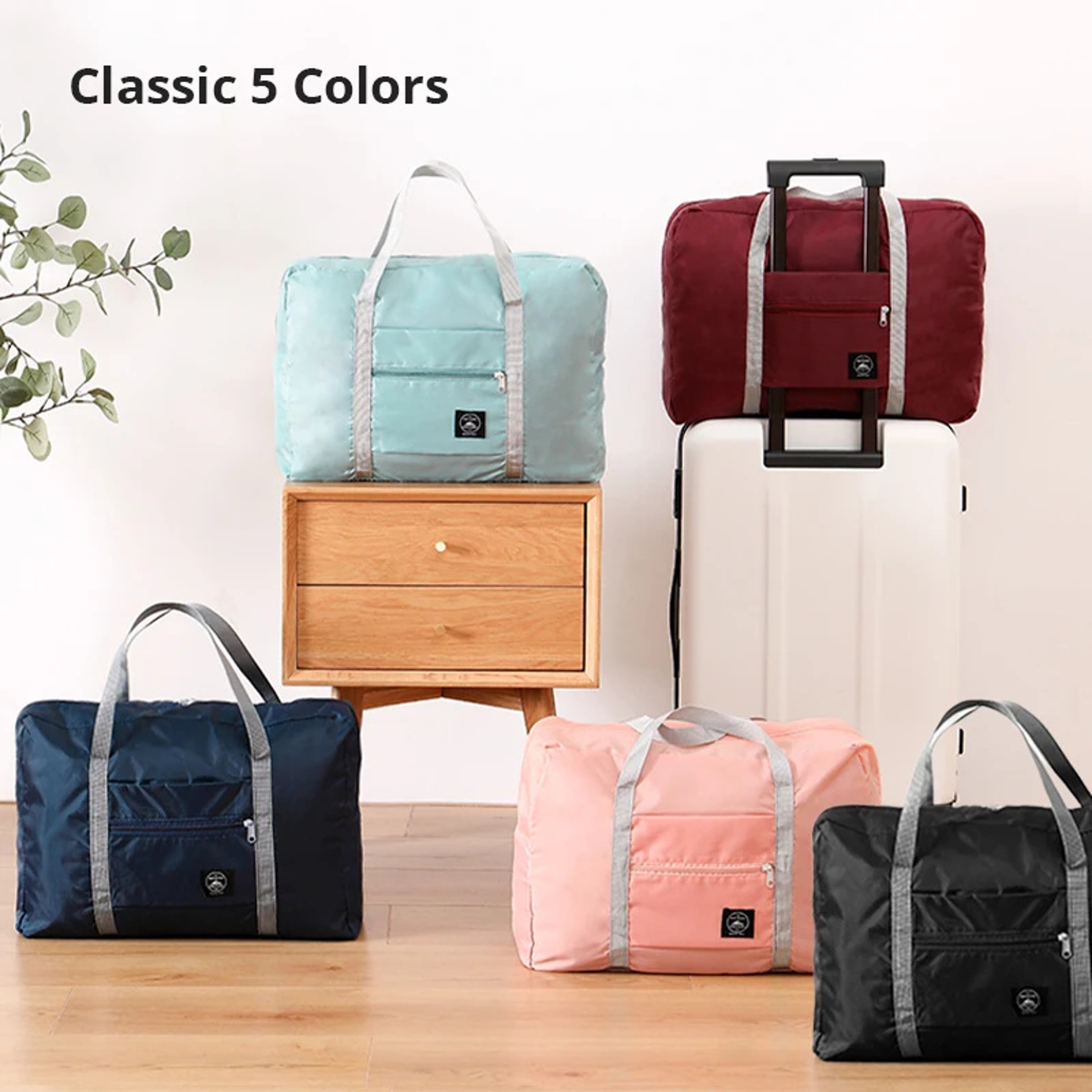 Foldable Polyester Travel Storage Bag with Zipper Closure – view 3
