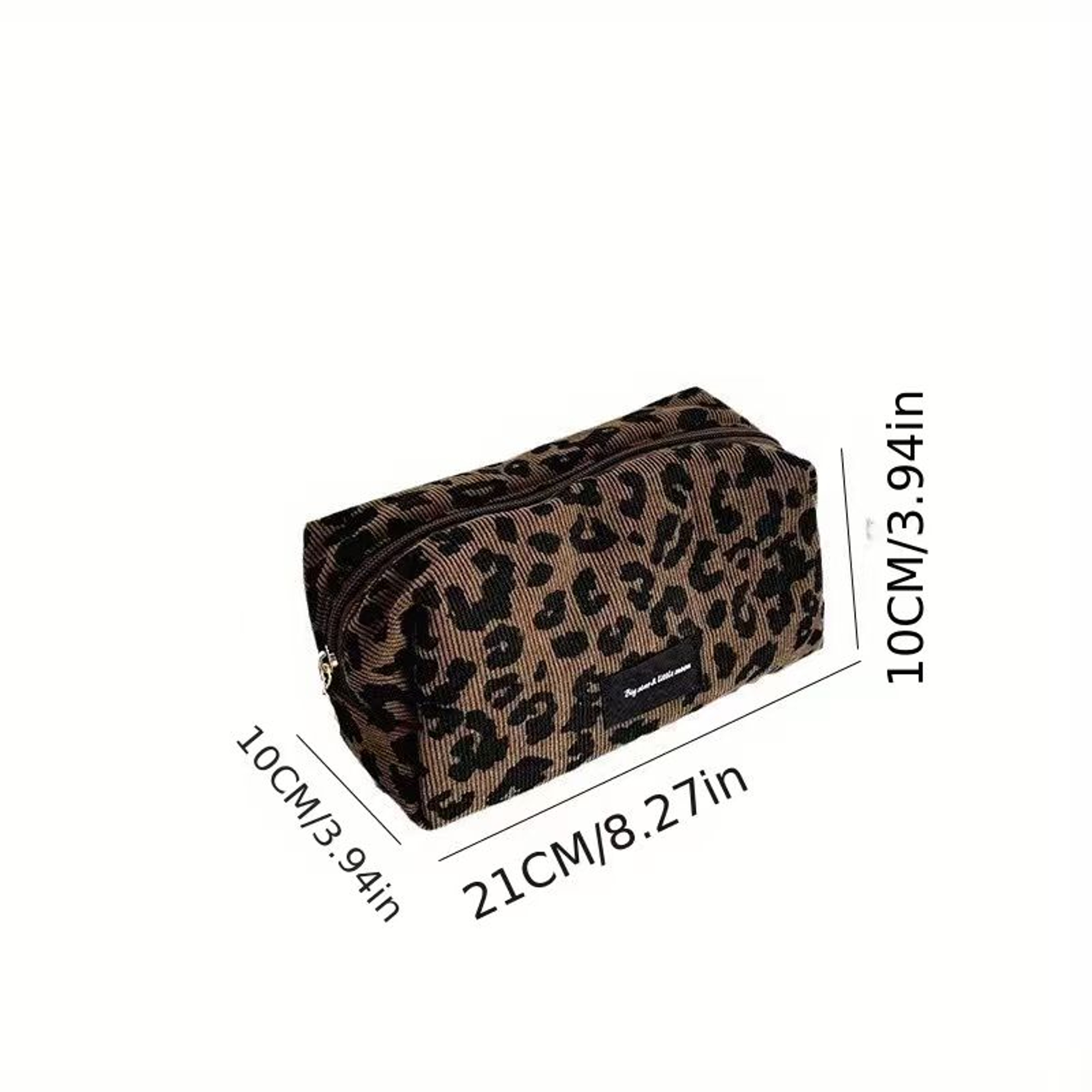 Leopard Print Makeup Bag with Zipper Cosmetic Organizer – view 6