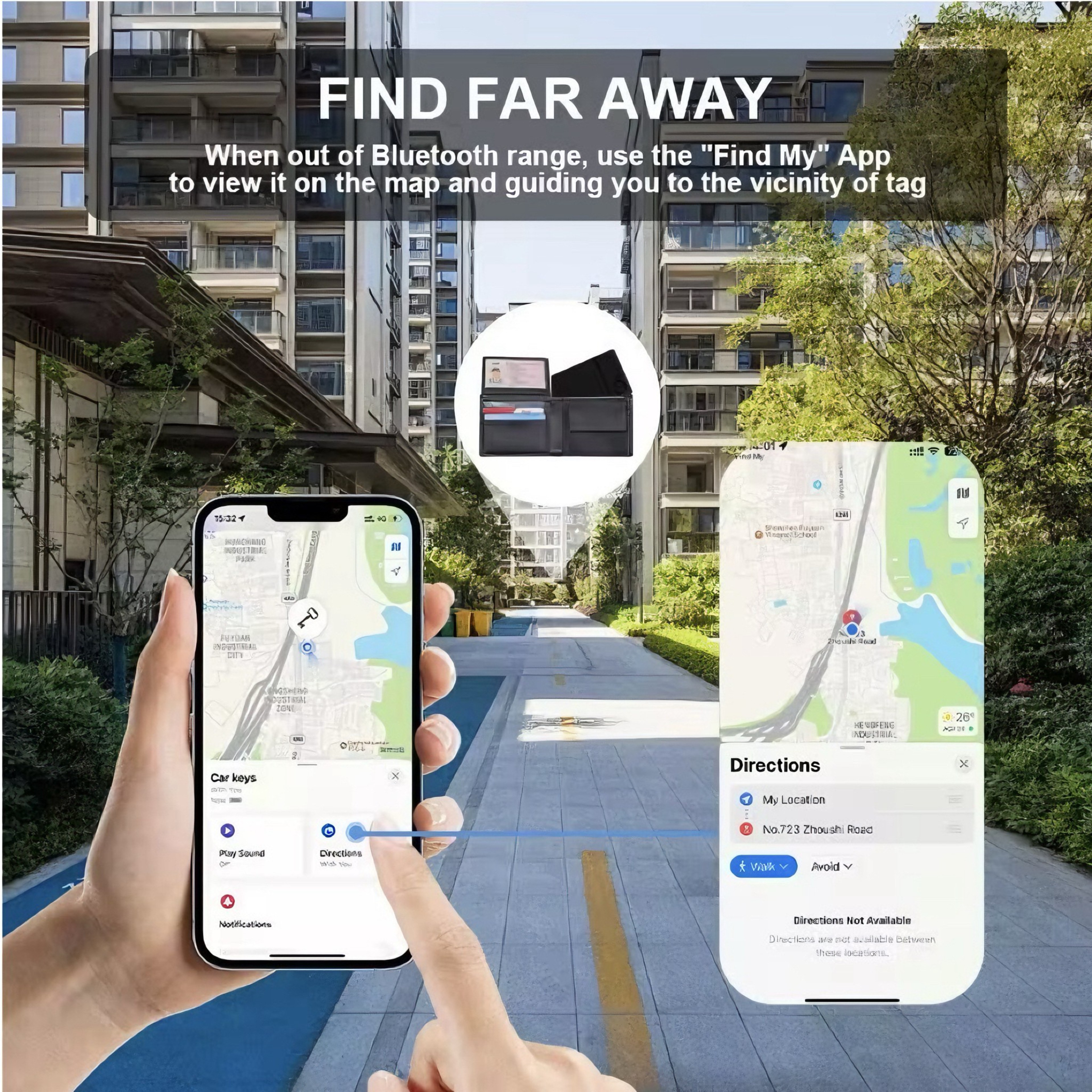Bluetooth Smart Locator Card Tracker for Find My with Waterproof Anti-Loss Design – view 2