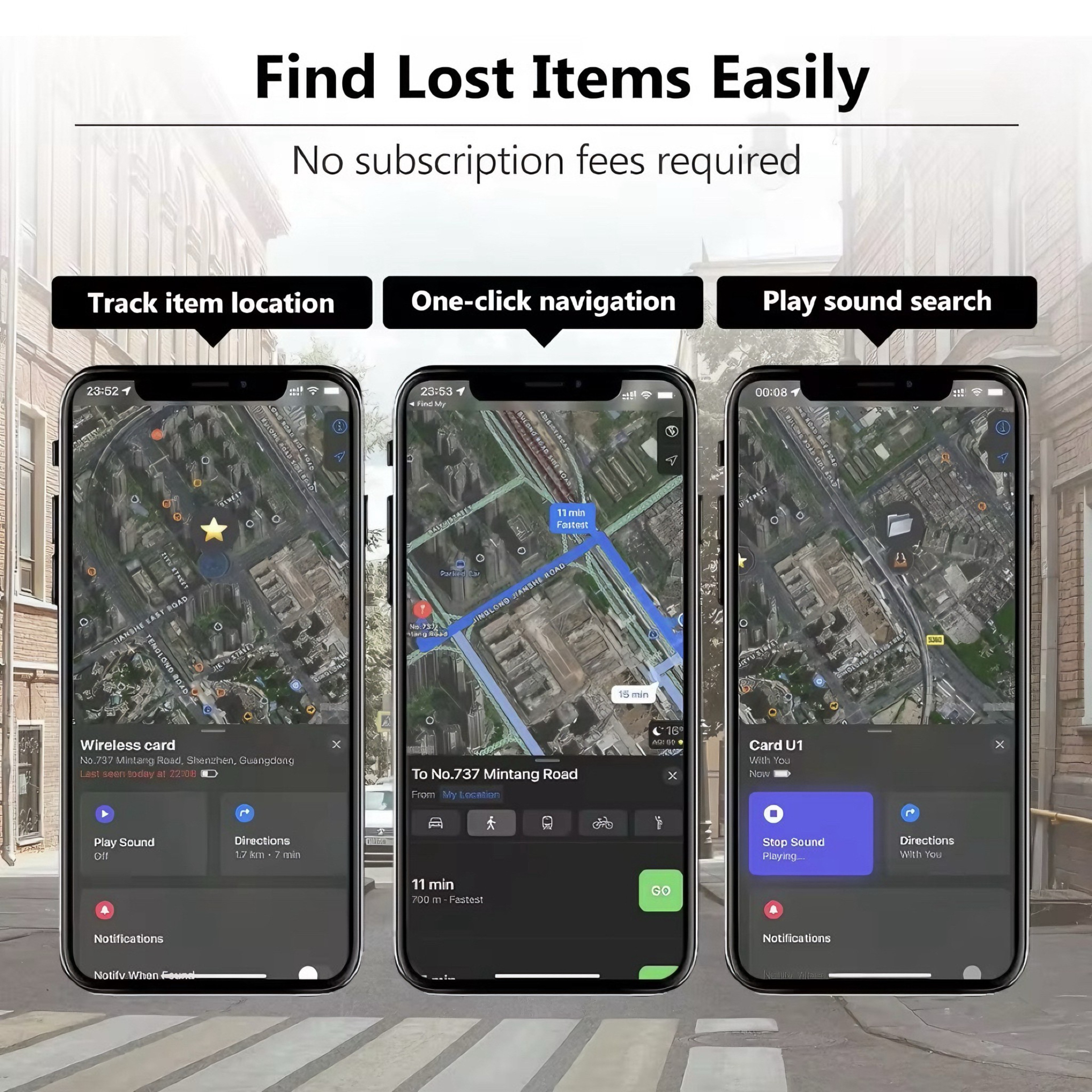 Bluetooth Smart Locator Card Tracker for Find My with Waterproof Anti-Loss Design – view 3