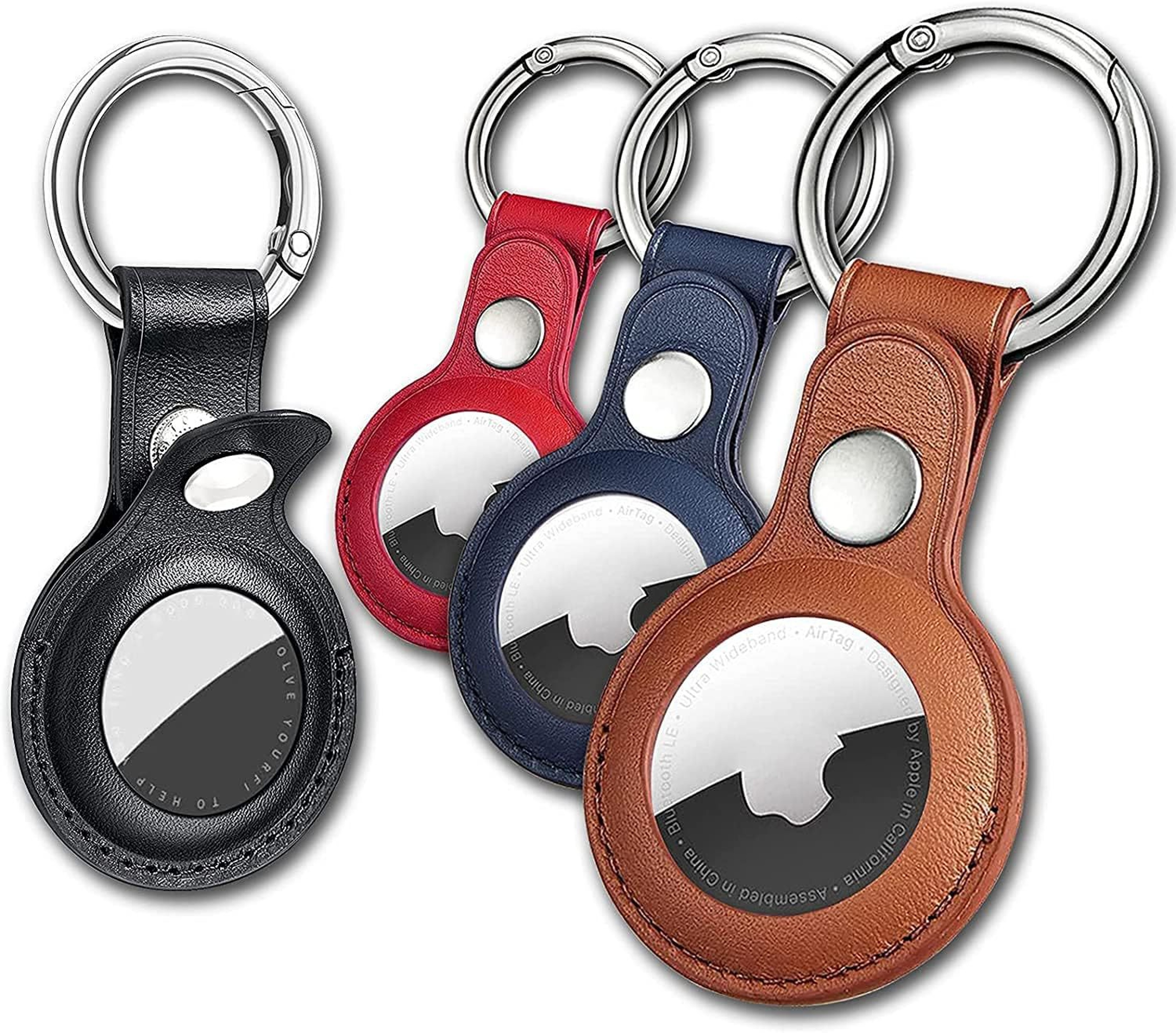 Leather Locator Tracker Protective Keychain Case For IOS 2