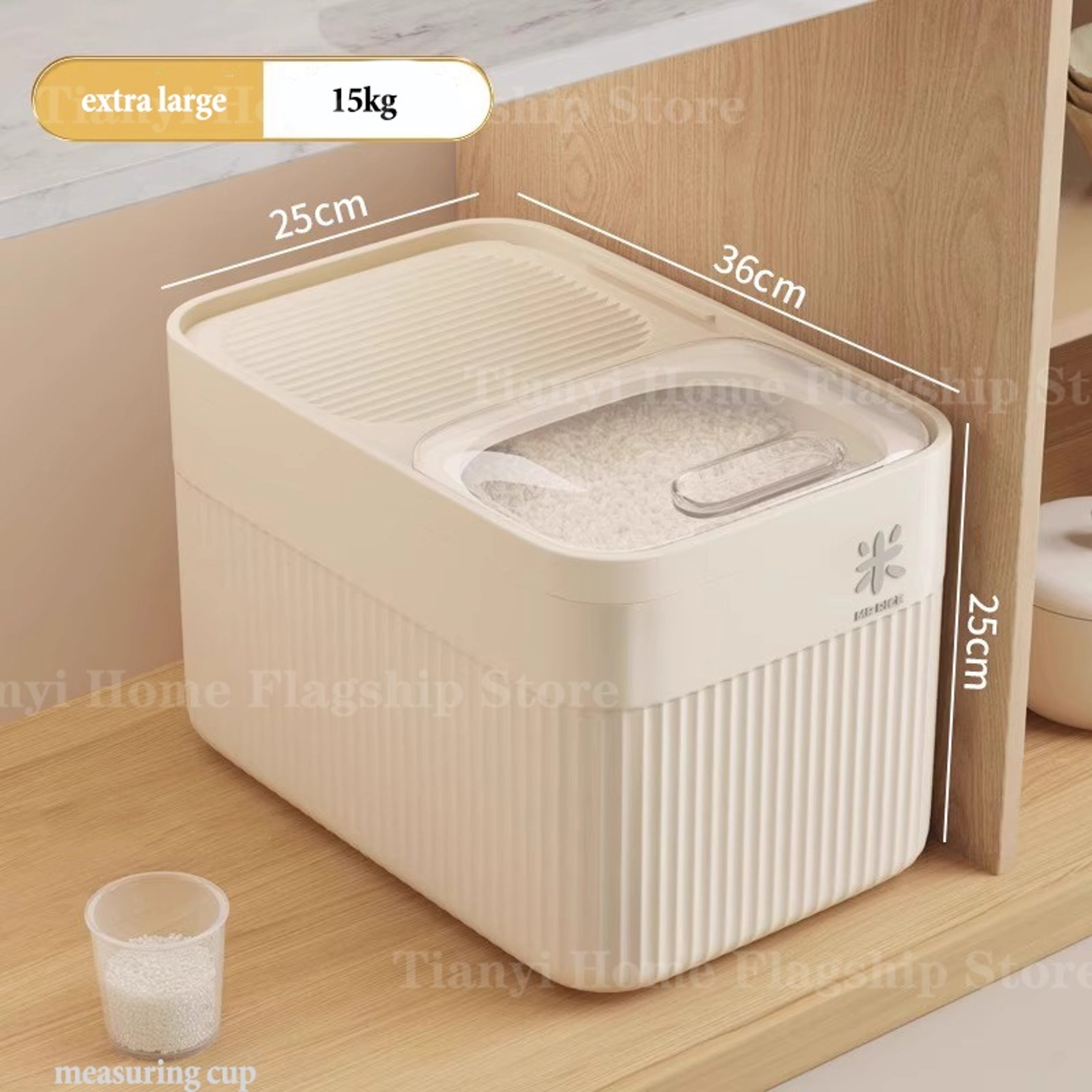 Sealed PP Rice Storage Container for Dry Grain and Cereal – view 7