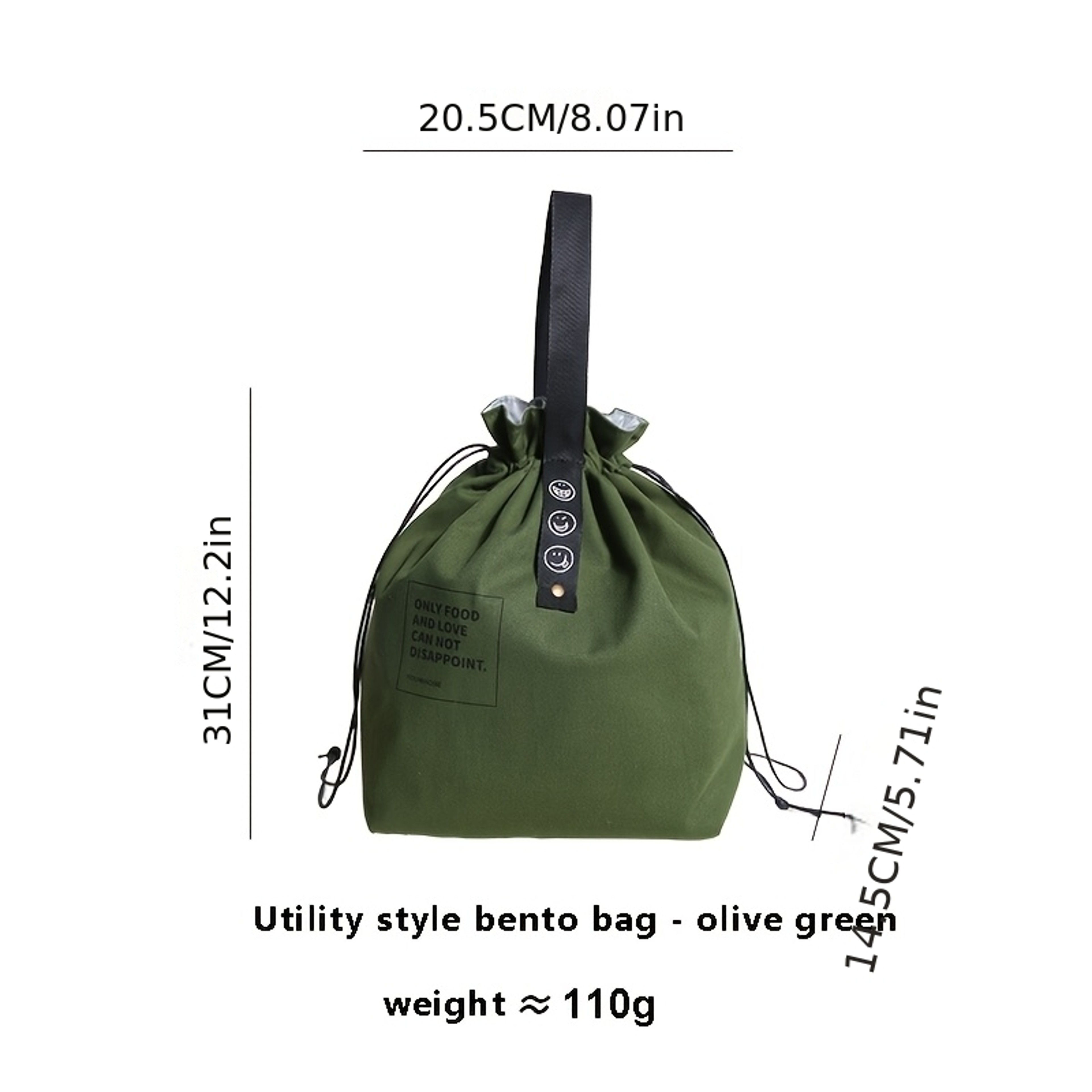 Style Insulated Lunch Box Tote Bag with Drawstring Closure – view 8