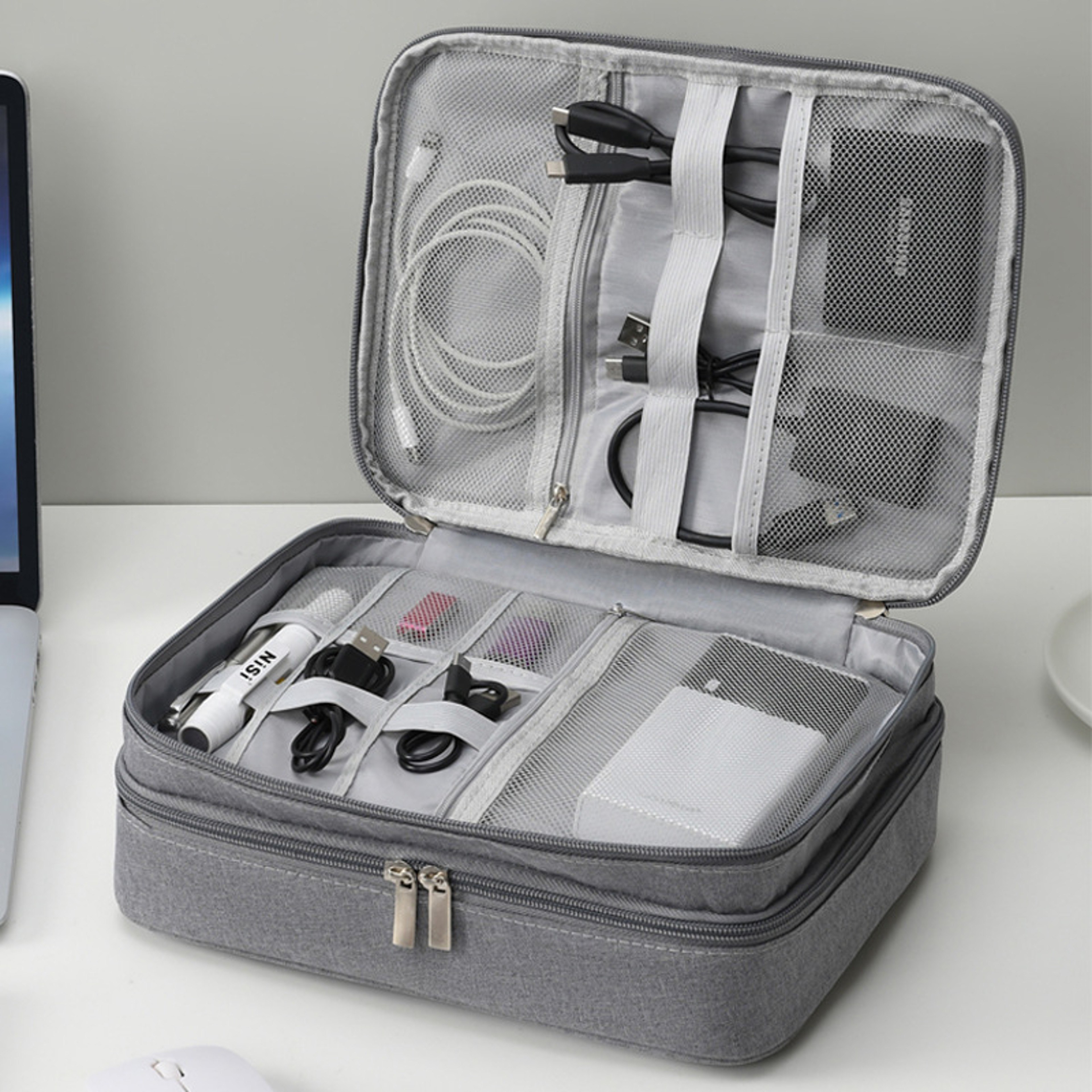 Three Layer Digital Electronics Organizer Waterproof Travel Storage Case 0