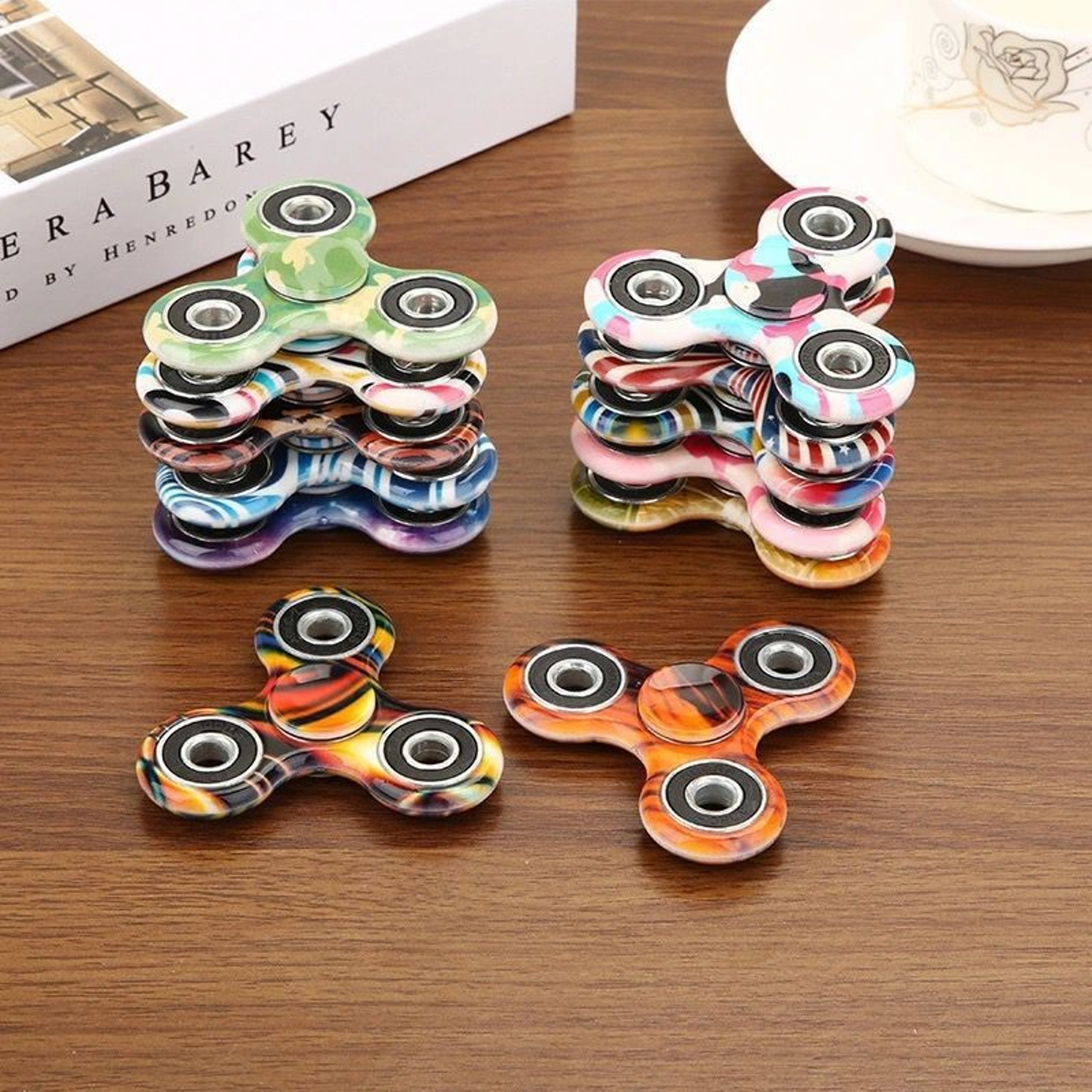 Colorful Rainbow Hand Fidget Spinner Plastic Finger Spinner for Ages fourteen Plus – view 4
