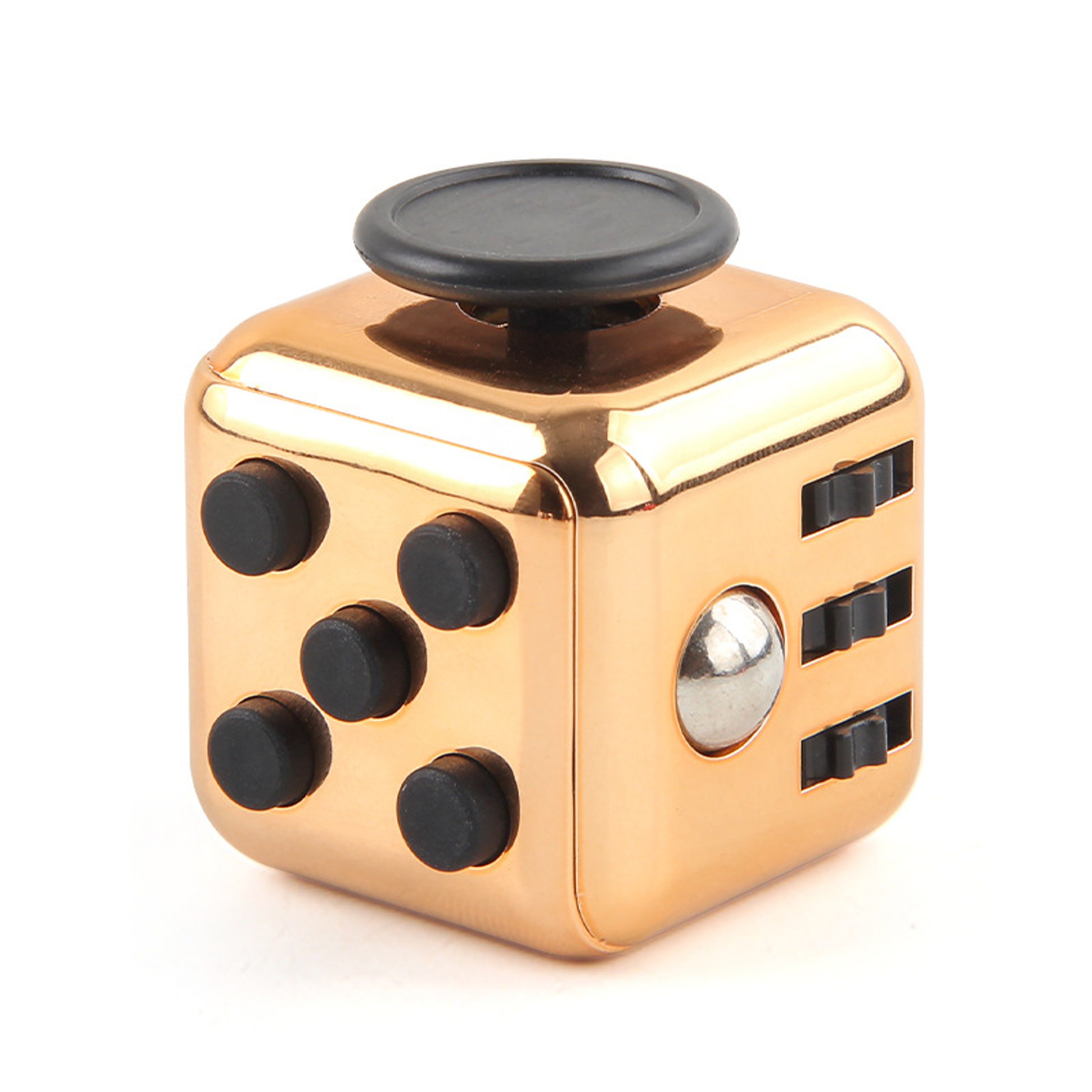Solid Color ABS Fidget Dice Fingertip Stress Relief Toy For Kids 1
