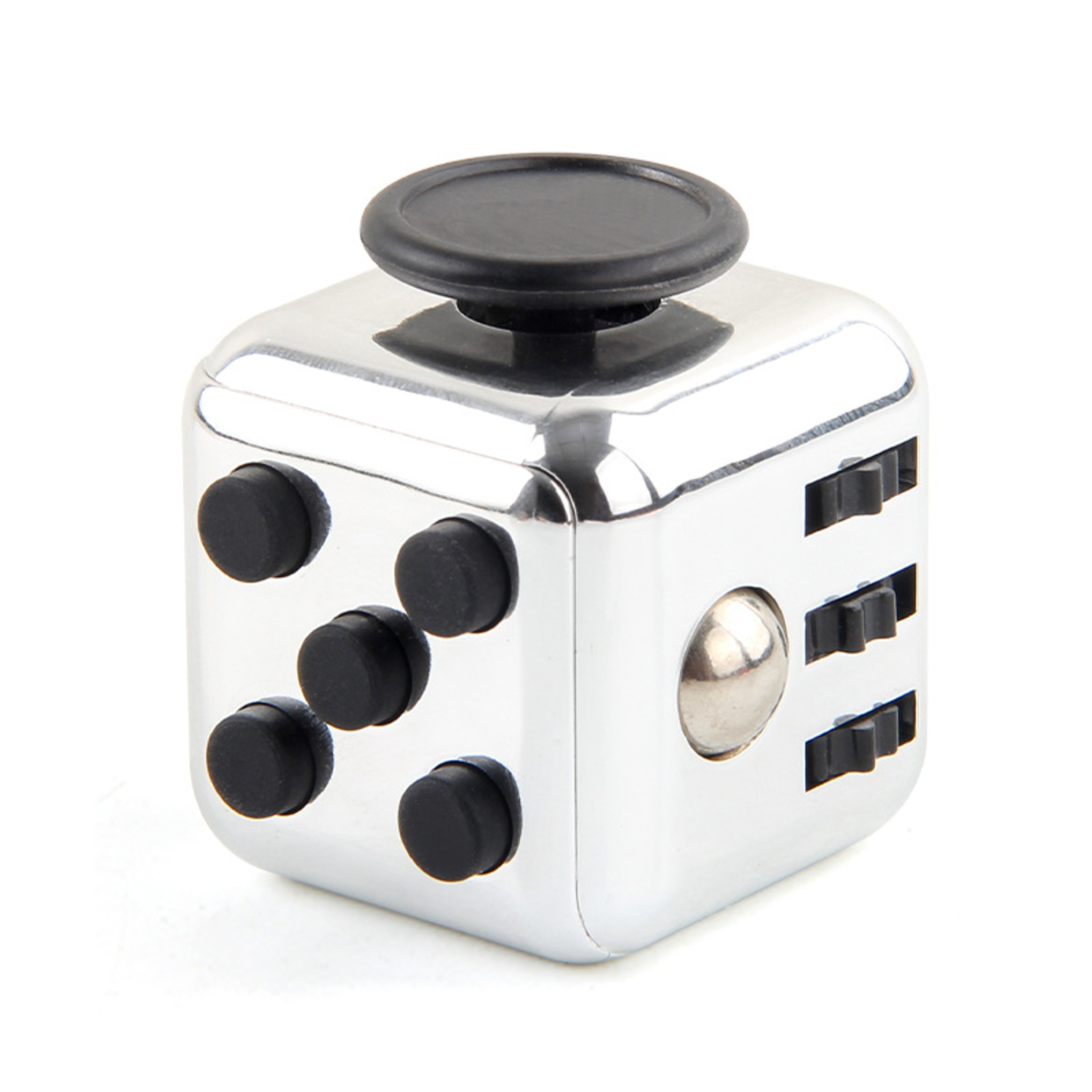 Solid Color ABS Fidget Dice Fingertip Stress Relief Toy For Kids 2