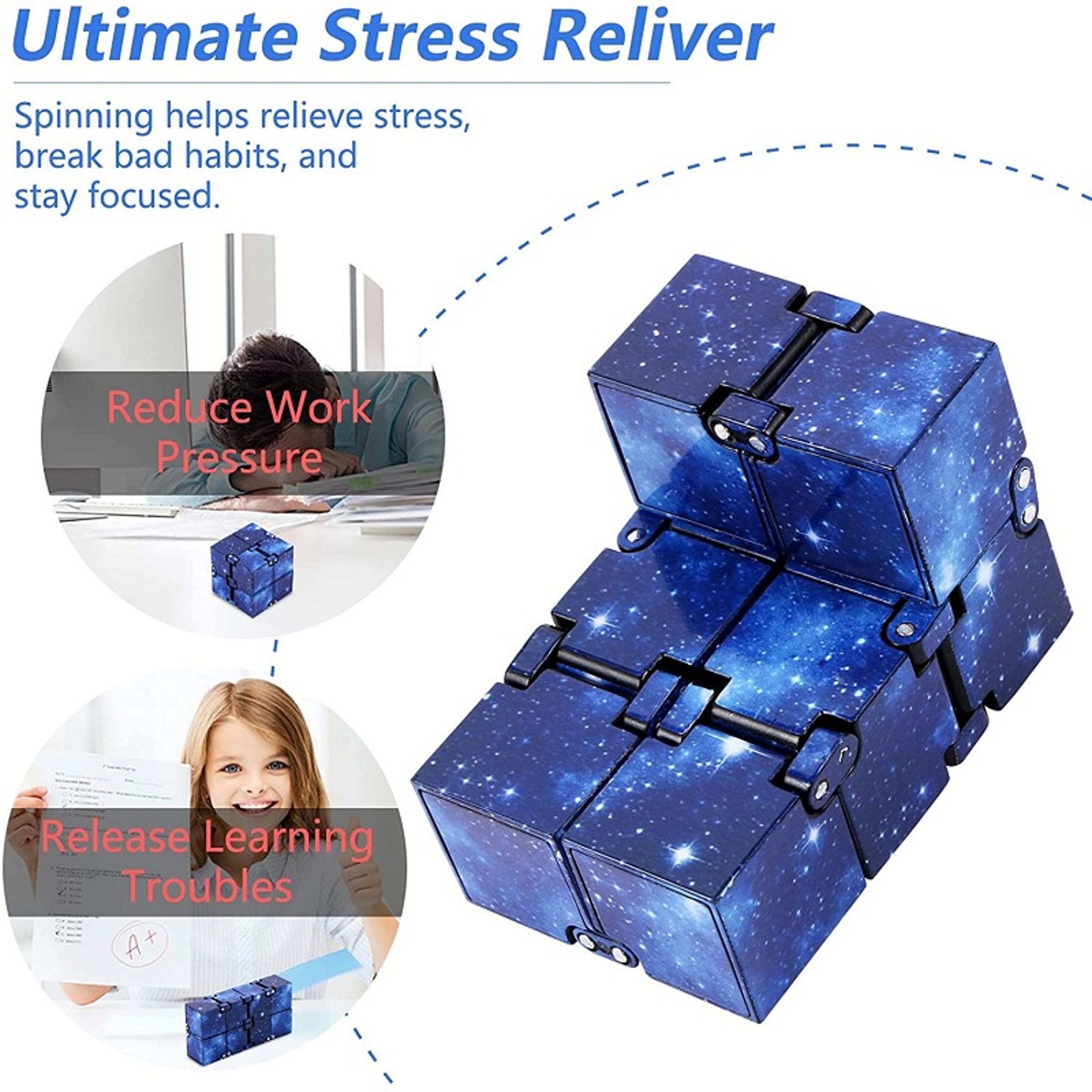 Infinity Cube Plastic Flip Fidget Puzzle Toy For Ages Fourteen And Up 3