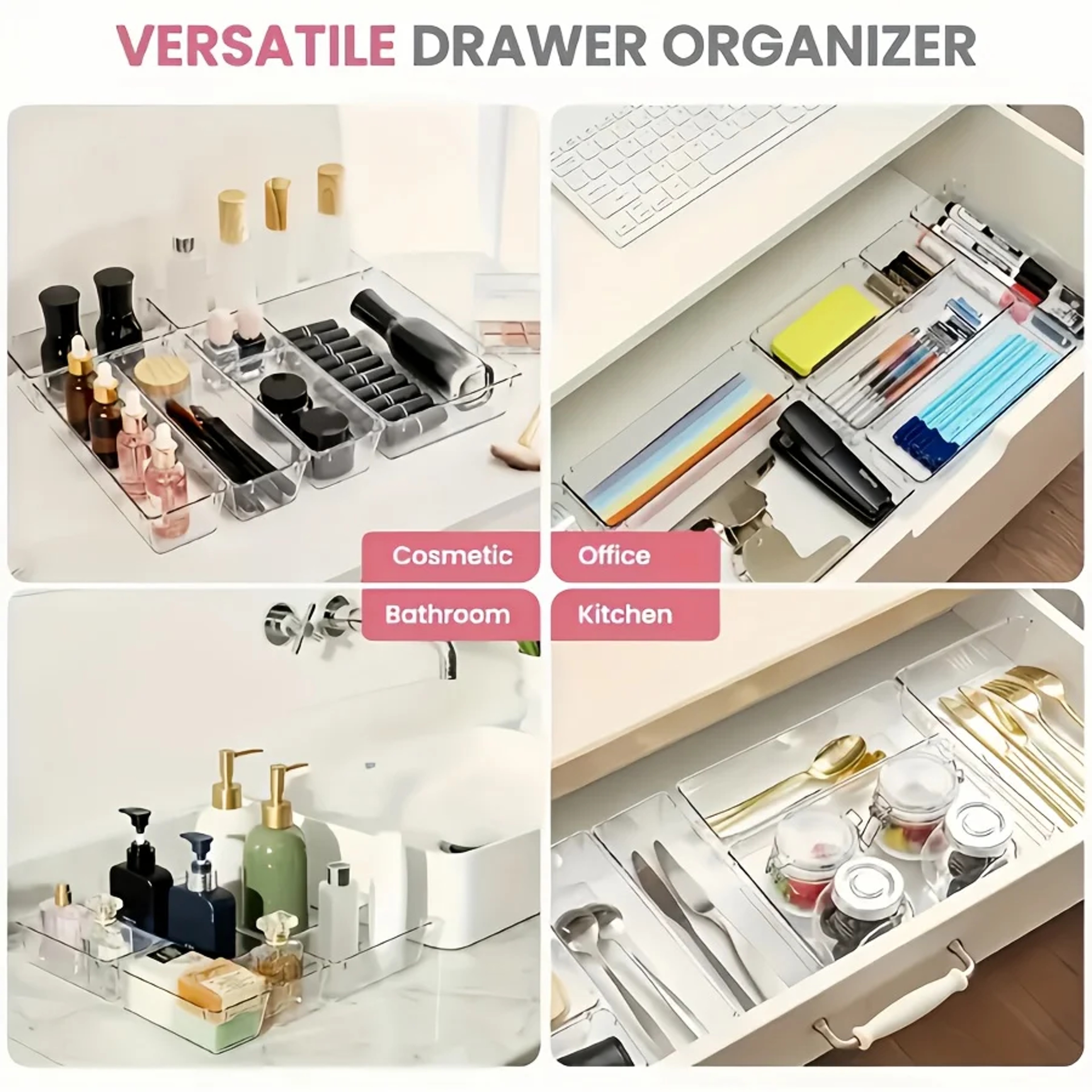 Transparent Cosmetic and Desktop Storage Organizer Box – view 4