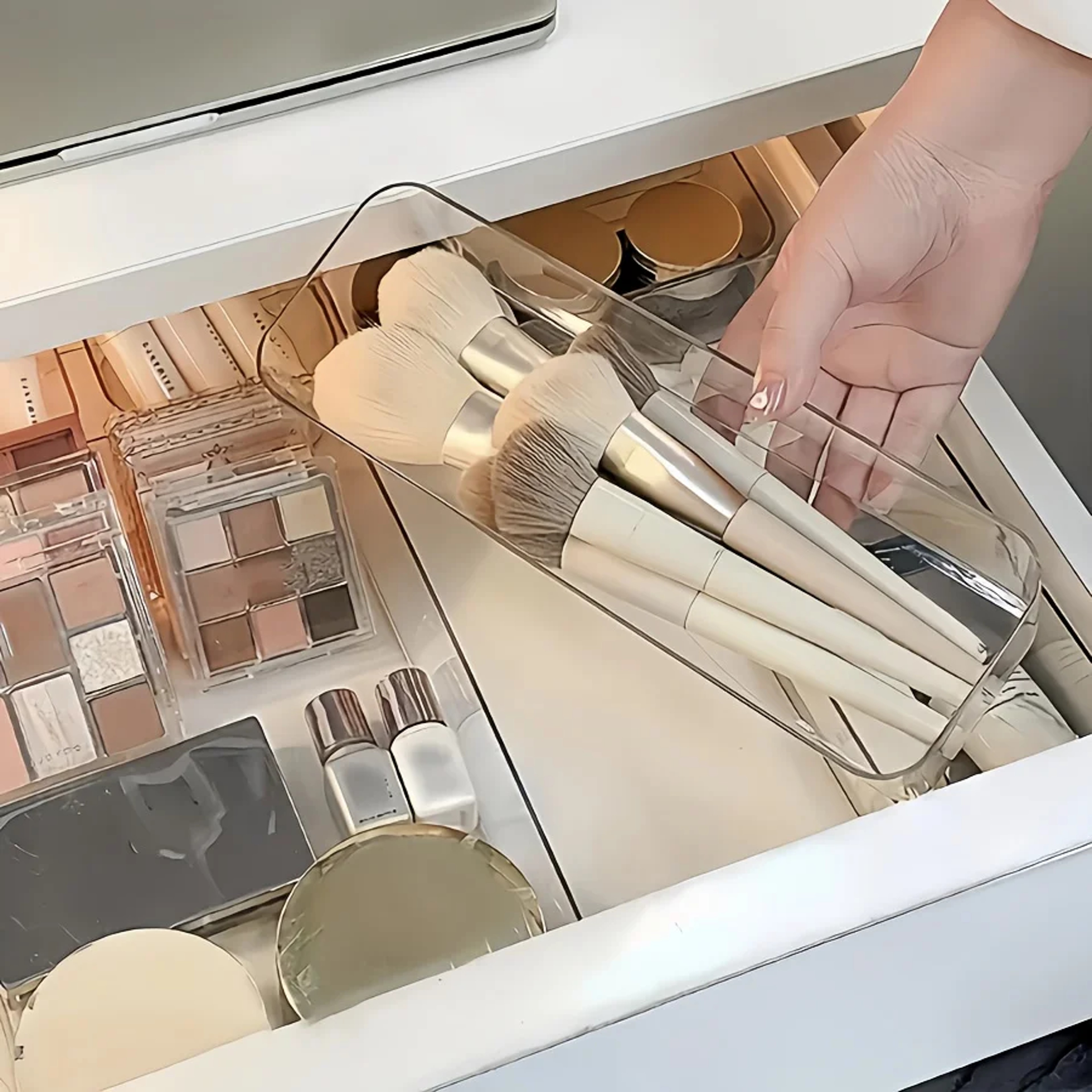 Transparent Cosmetic and Desktop Storage Organizer Box – view 5