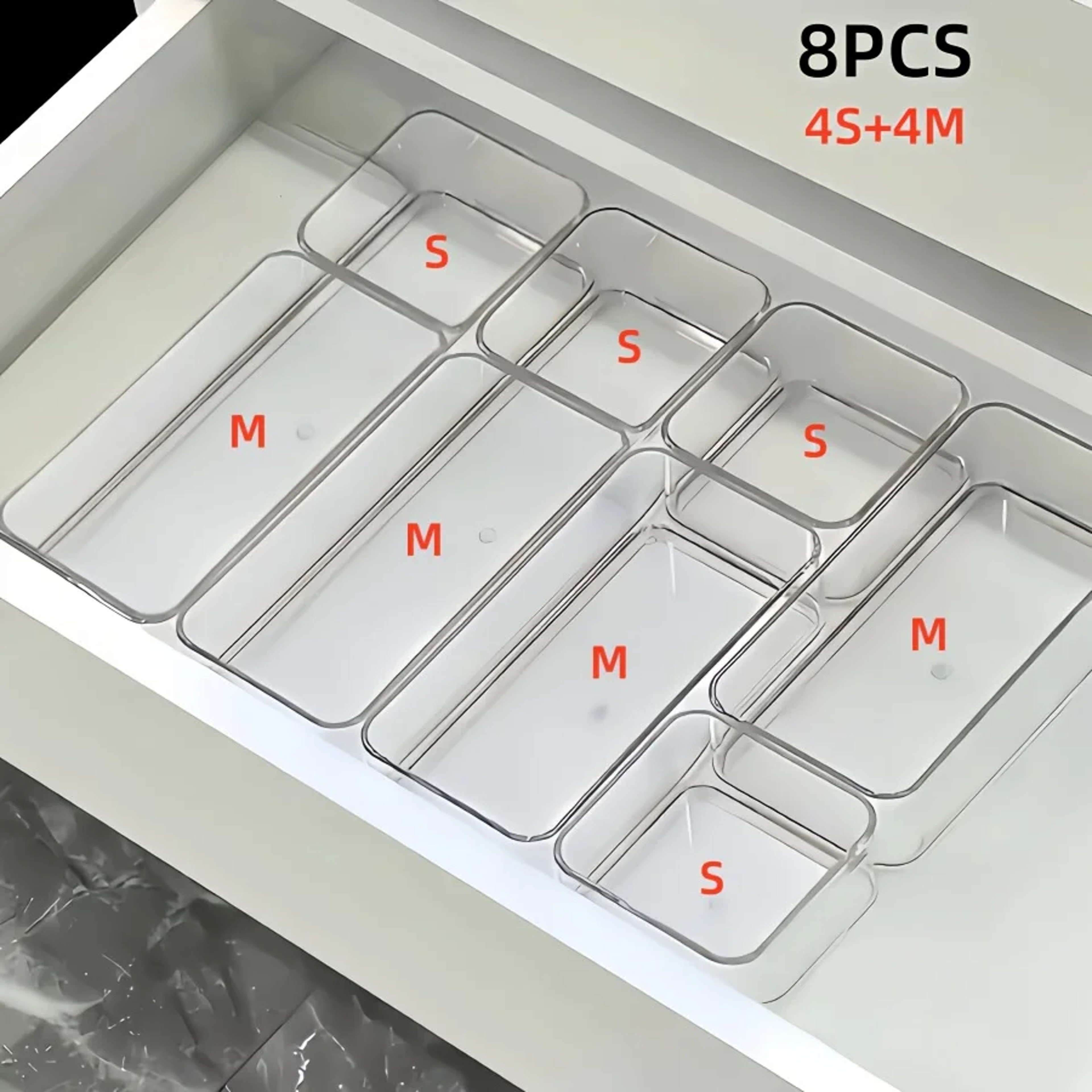Transparent Cosmetic and Desktop Storage Organizer Box – view 9