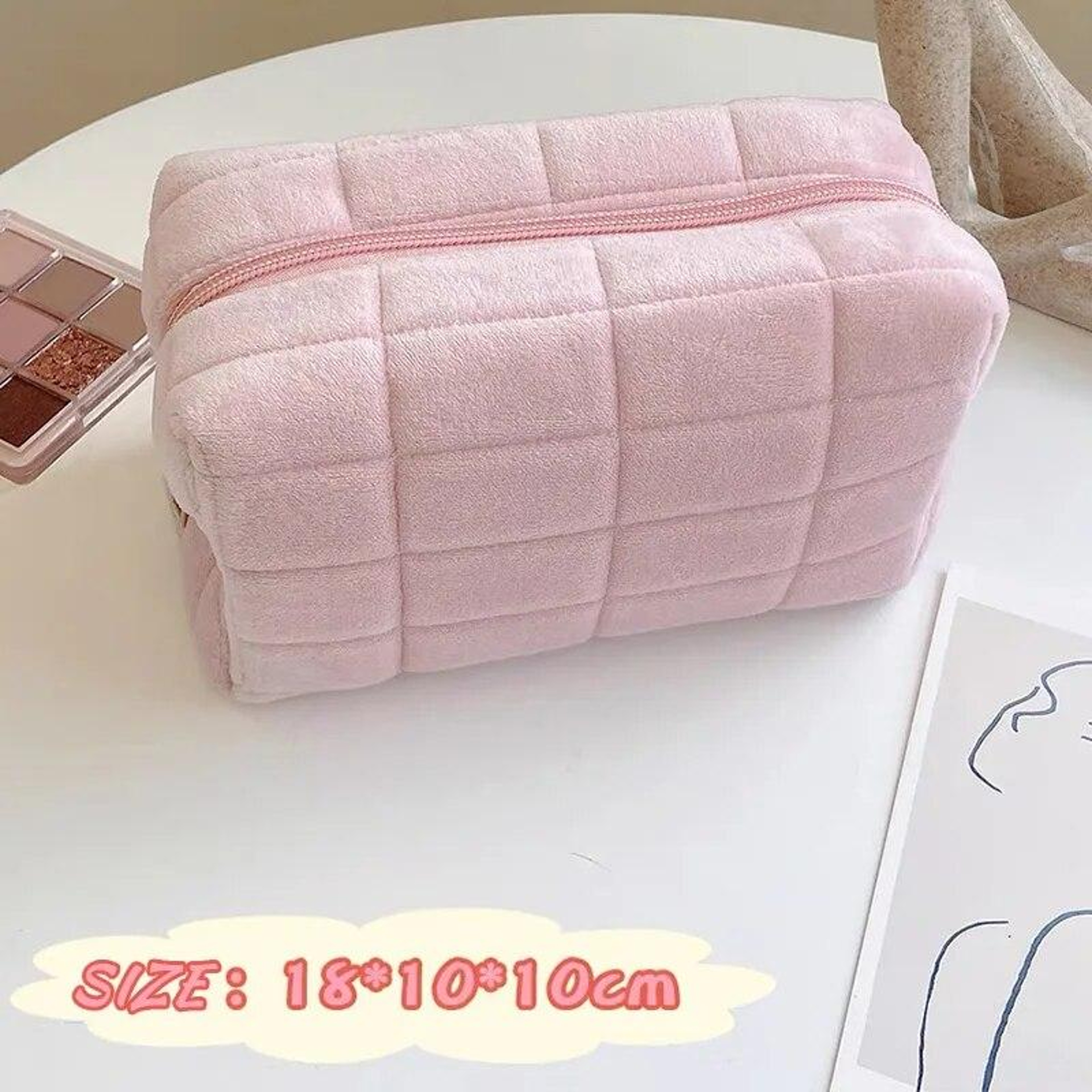 Polyester Zipper Cosmetic Storage Bag for Makeup Toiletries and Stationery – view 7
