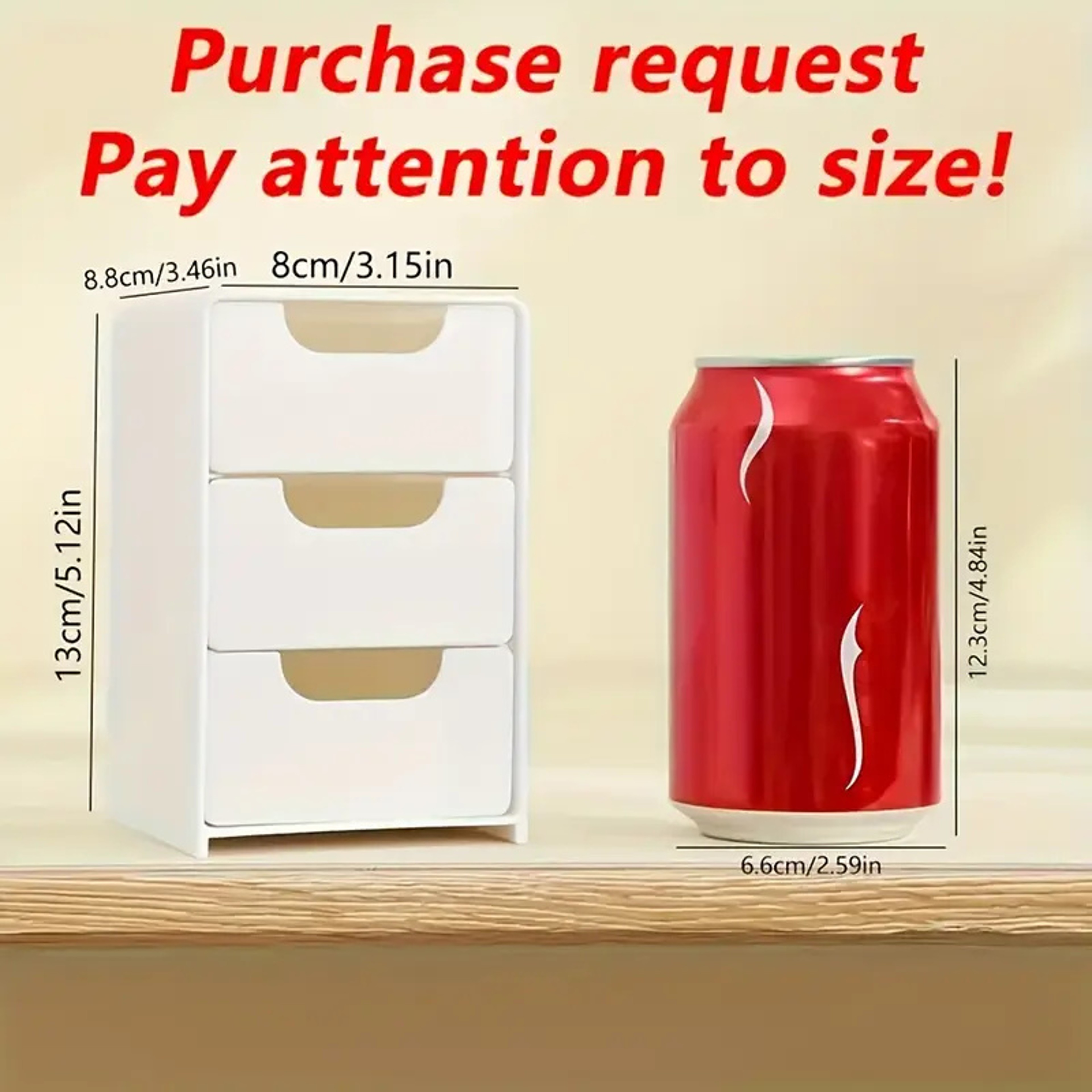Three Tier Plastic Cosmetic Storage Box Organizer with Drawers for Jewelry and Office Supplies – view 3