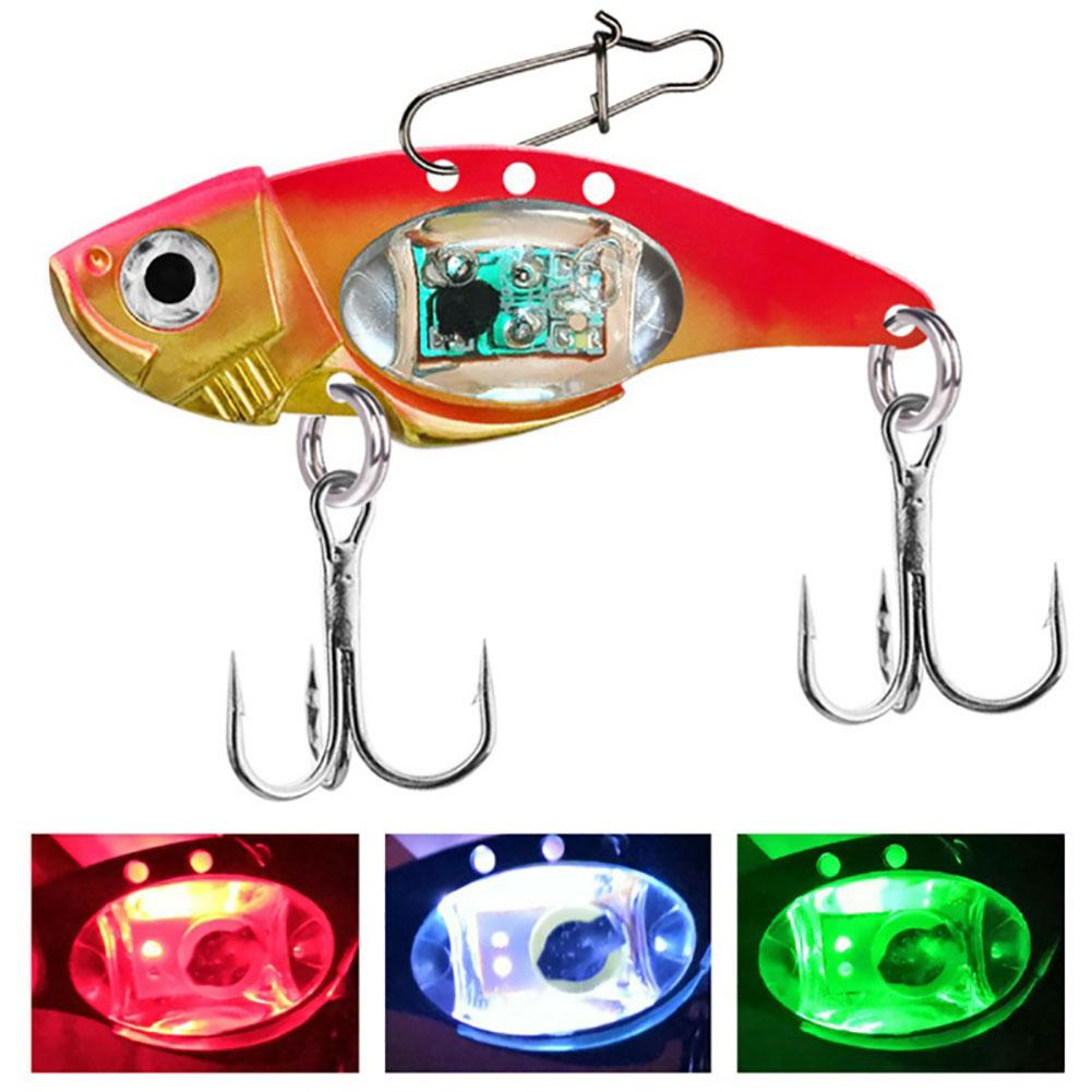 Underwater LED Vibration Sinking Lure for Saltwater Jigging and Squid Fishing – view 7