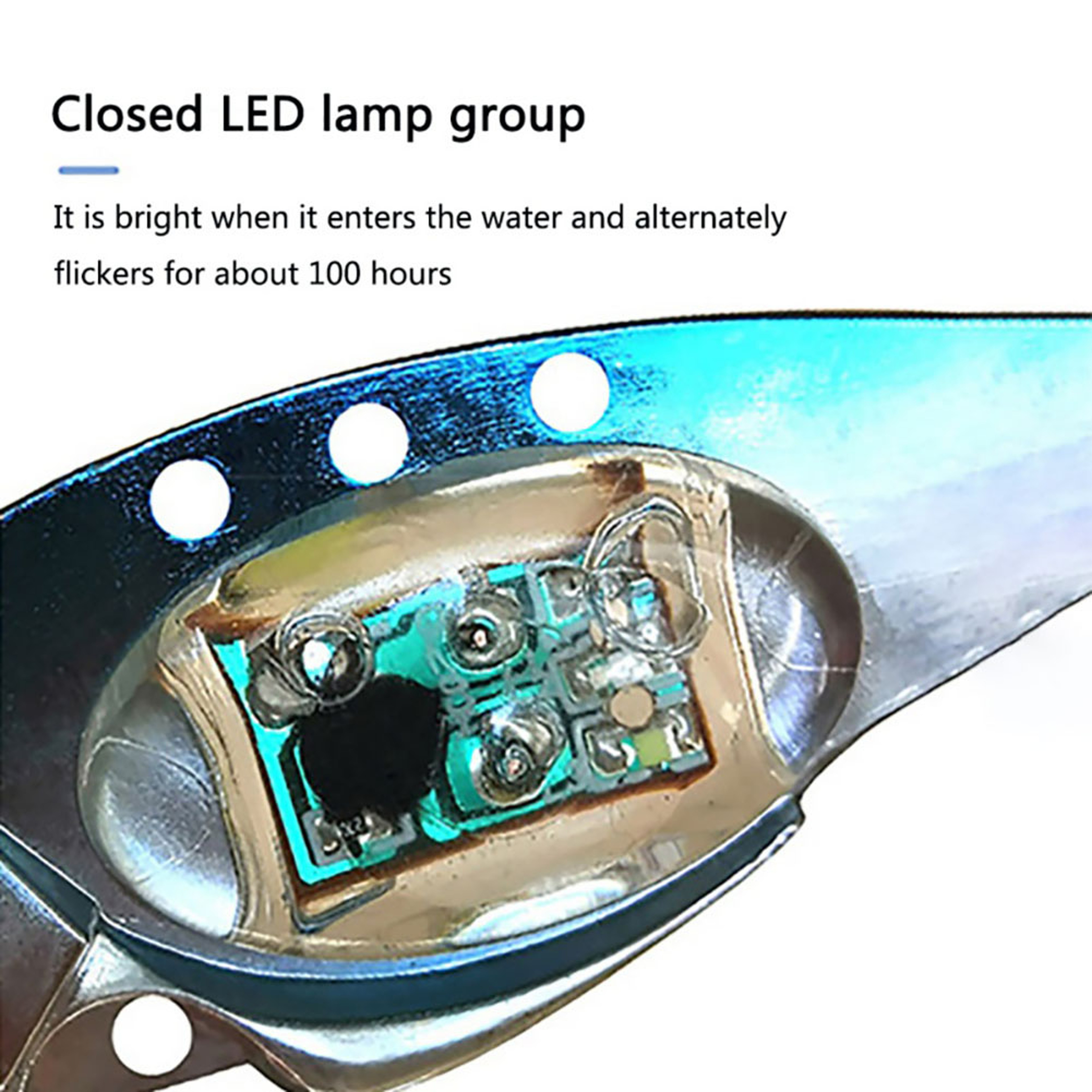 Underwater LED Vibration Sinking Lure for Saltwater Jigging and Squid Fishing – view 6