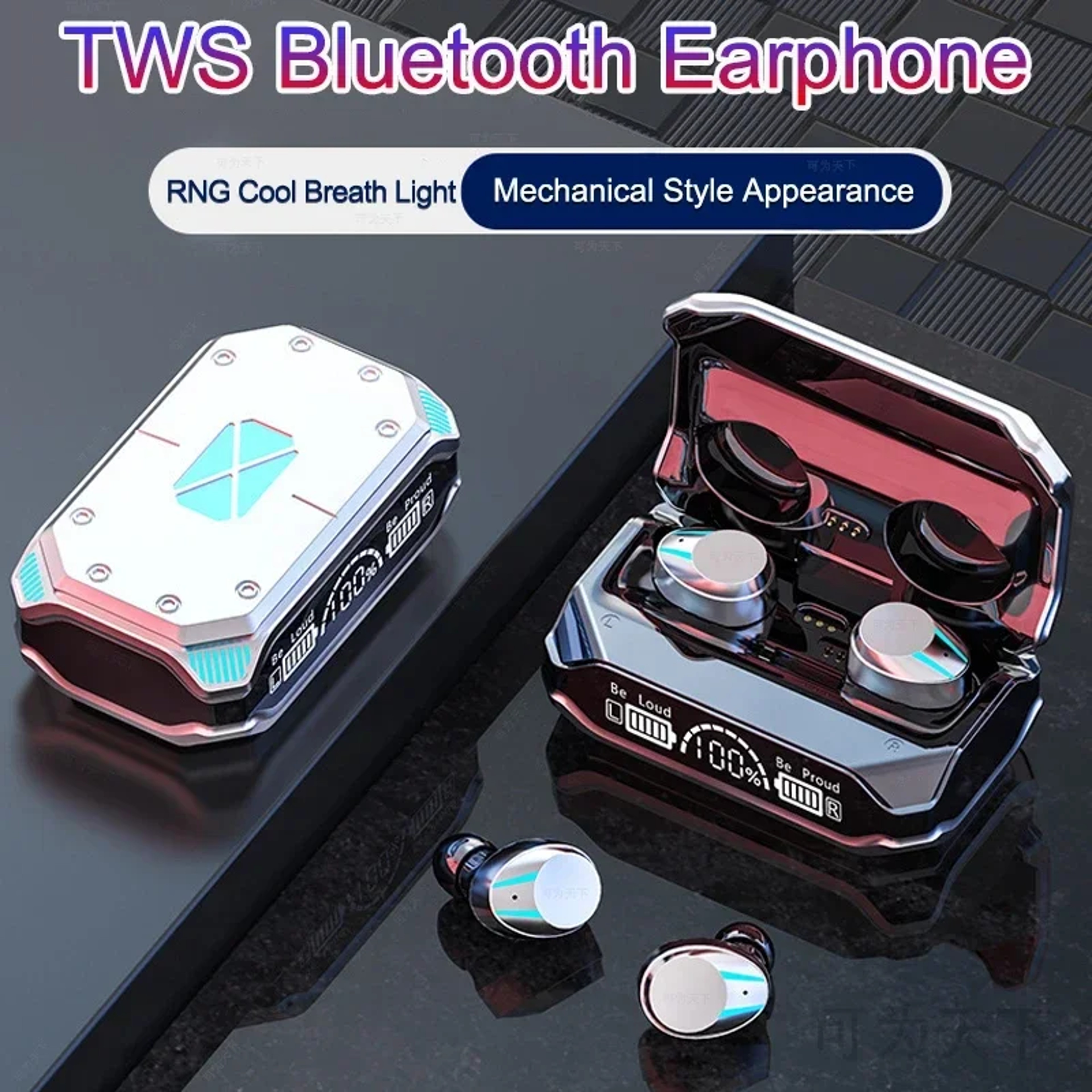 Bluetooth Wireless Earbuds with Active Noise Cancellation and Charging Case – view 2
