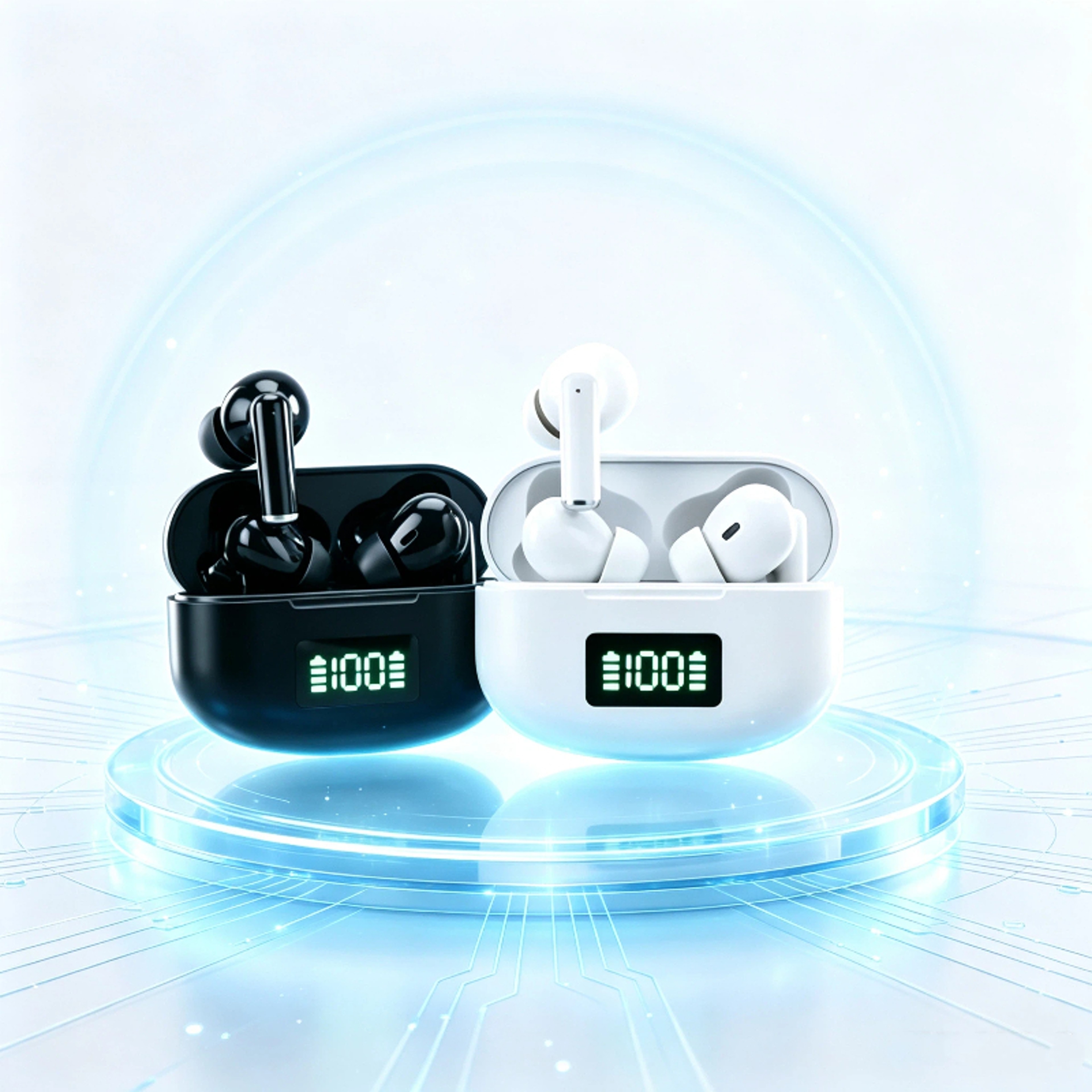 Bluetooth Wireless Earbuds with Active Noise Cancellation & Charging Case – view 1