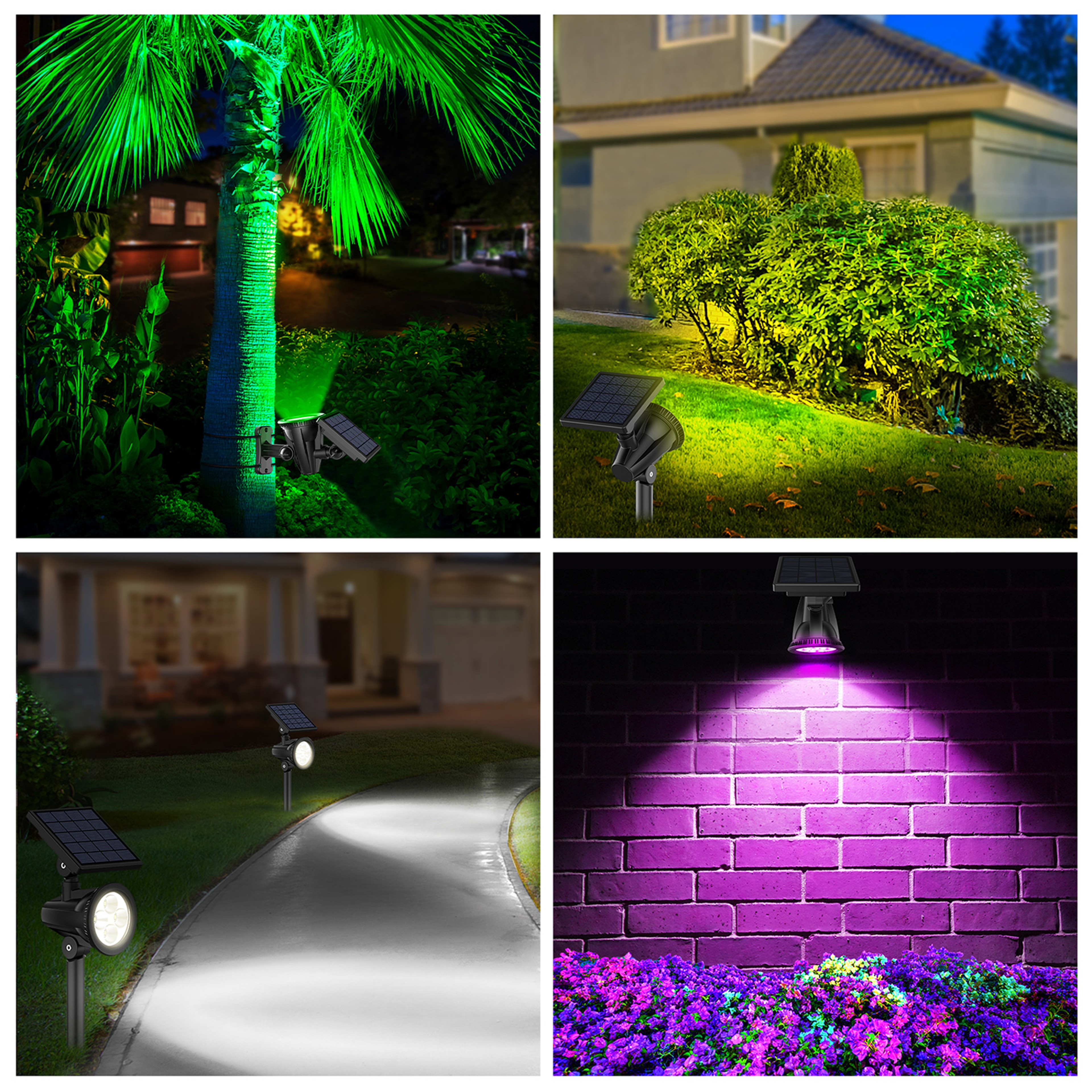 Solar Landscape Spotlights two Pack with LED Light and eight Lighting Modes – view 6