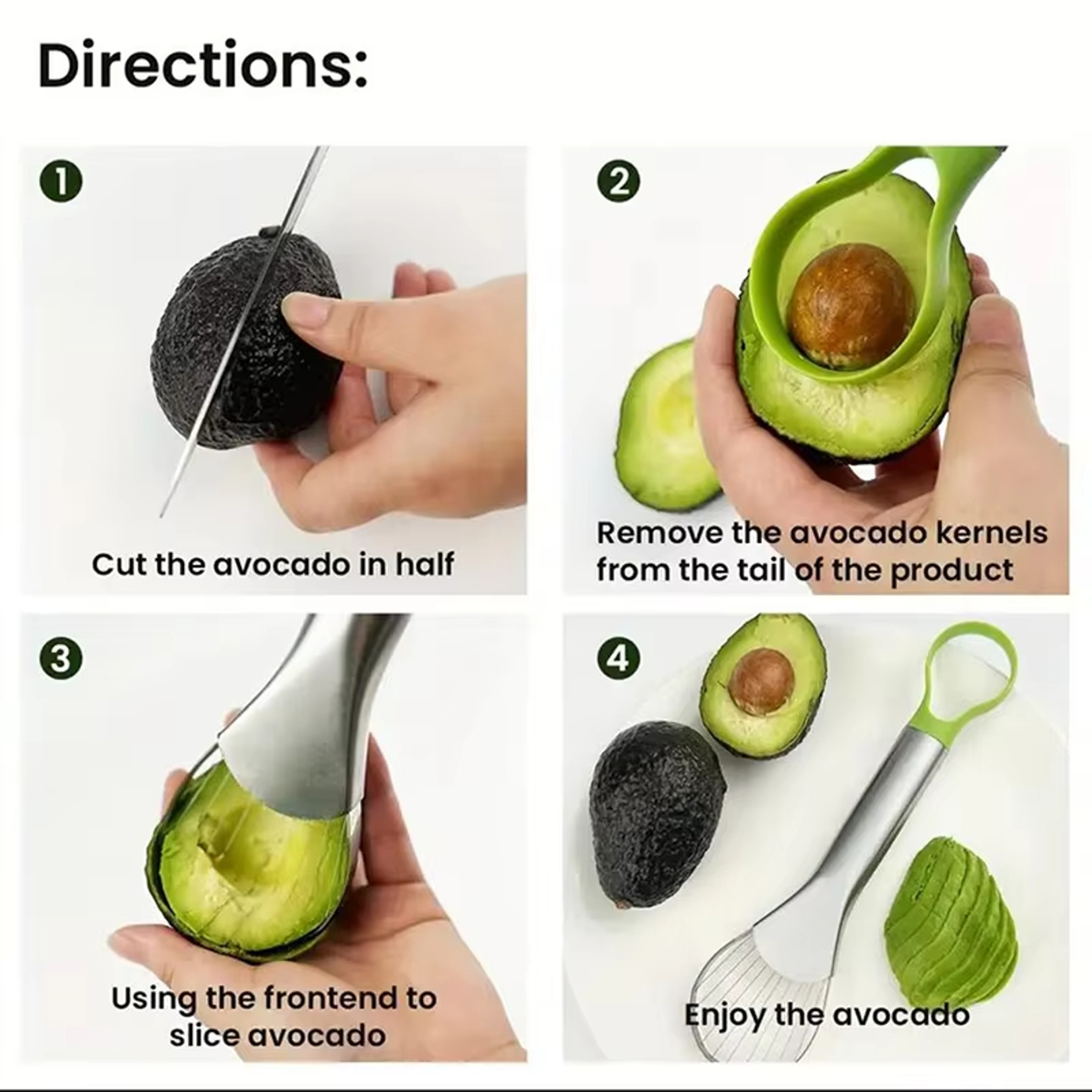 Stainless Steel Avocado Slicer and Fruit Cutter – view 2