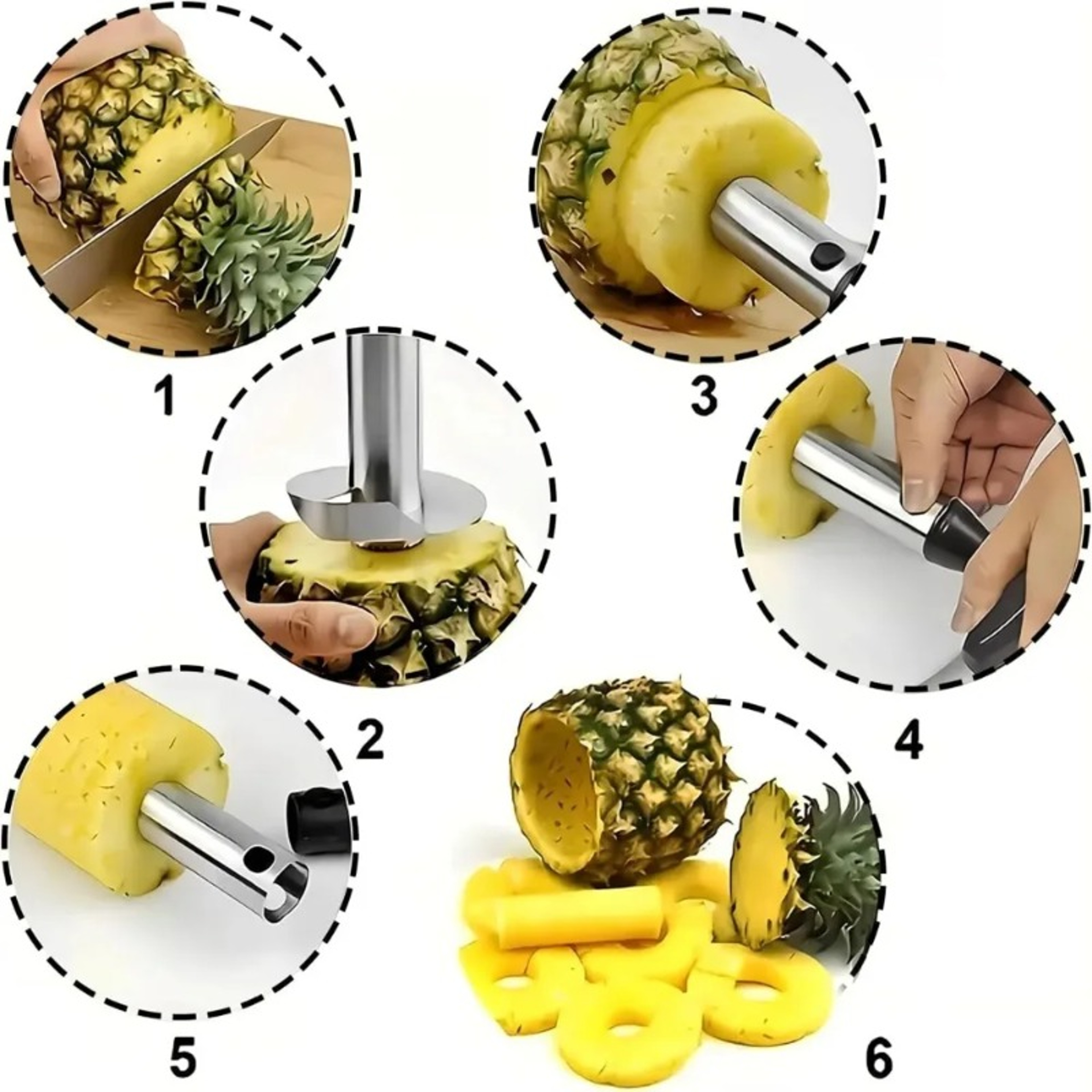 Stainless Steel Pineapple Slicer and Peeler Kitchen Fruit Tool – view 5