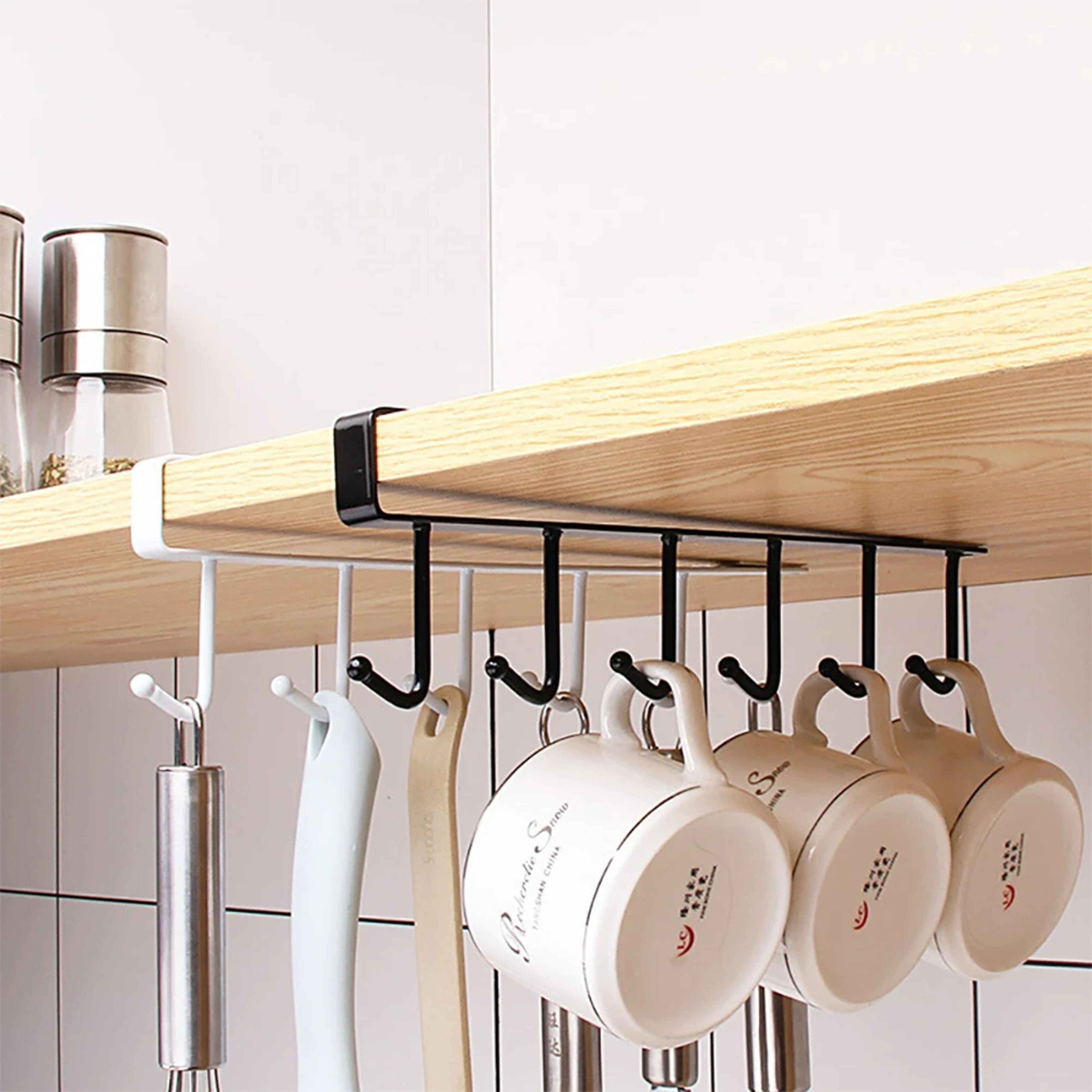 Six Hook Coffee Mug Holder Kitchen Cabinet Organizer – view 1