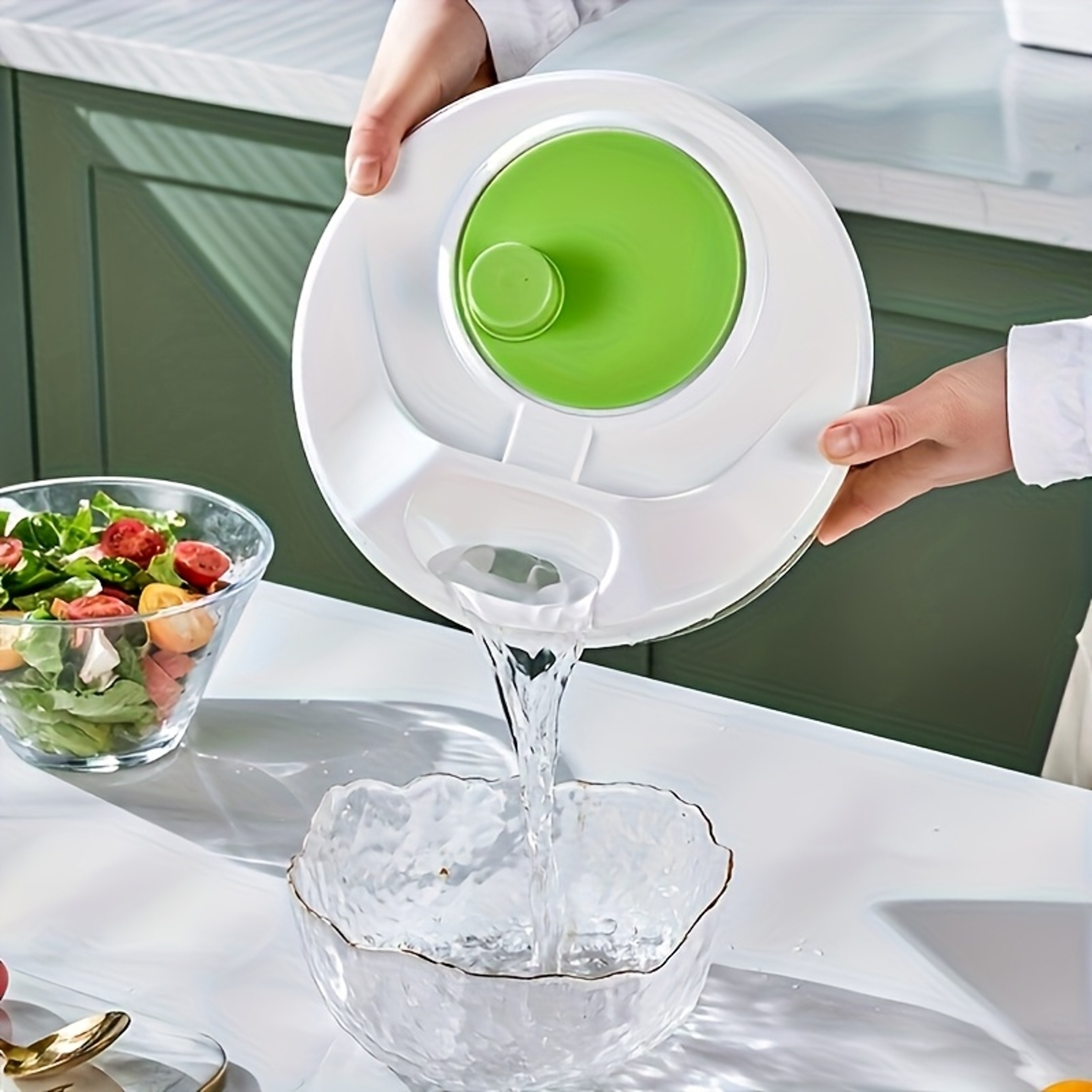 Manual Vegetable Salad Spinner and Fruit Dehydrator – view 2