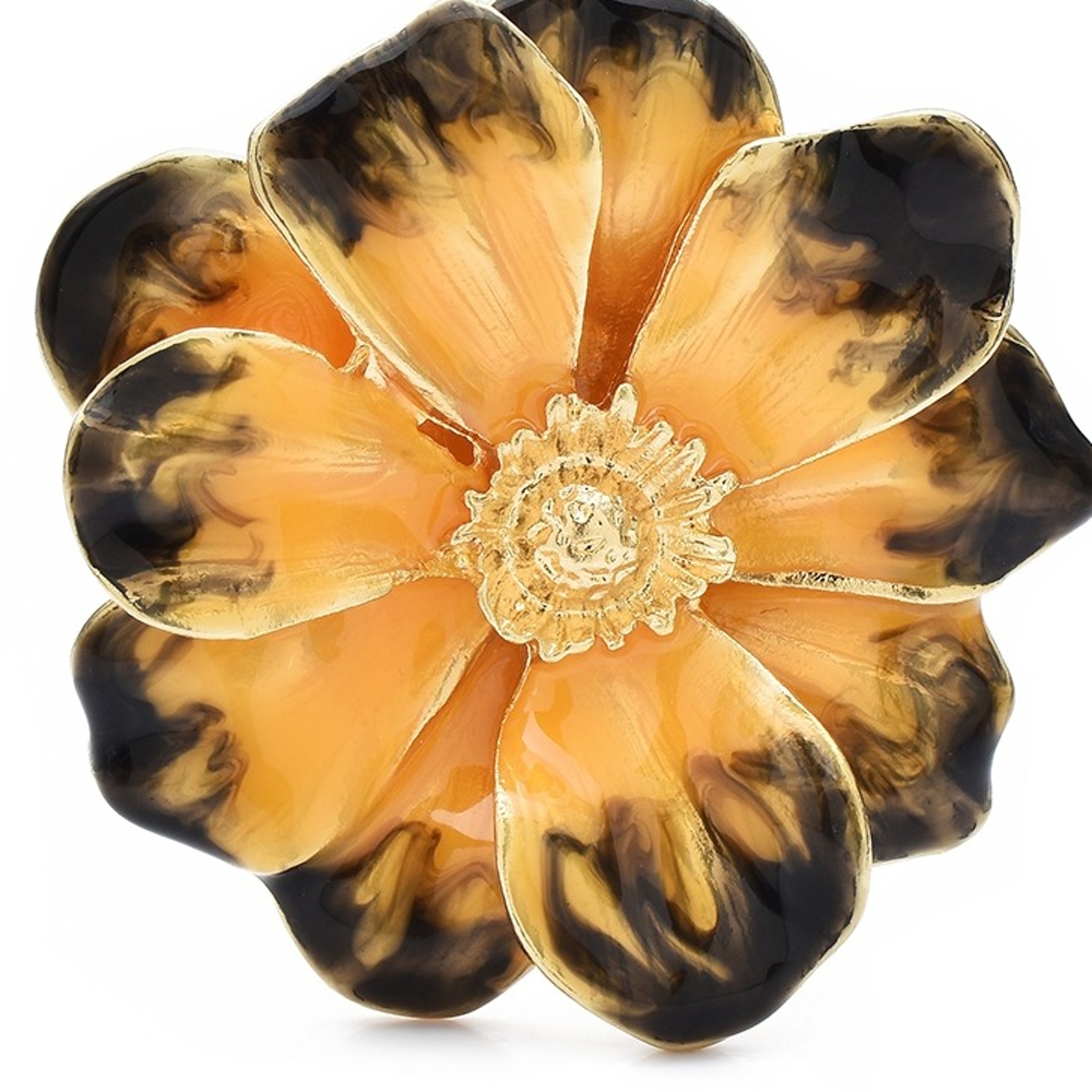 Wulibaby Beautiful Enamel Flower Brooches For Women Unisex 3color Plants Party Office Brooch Pins