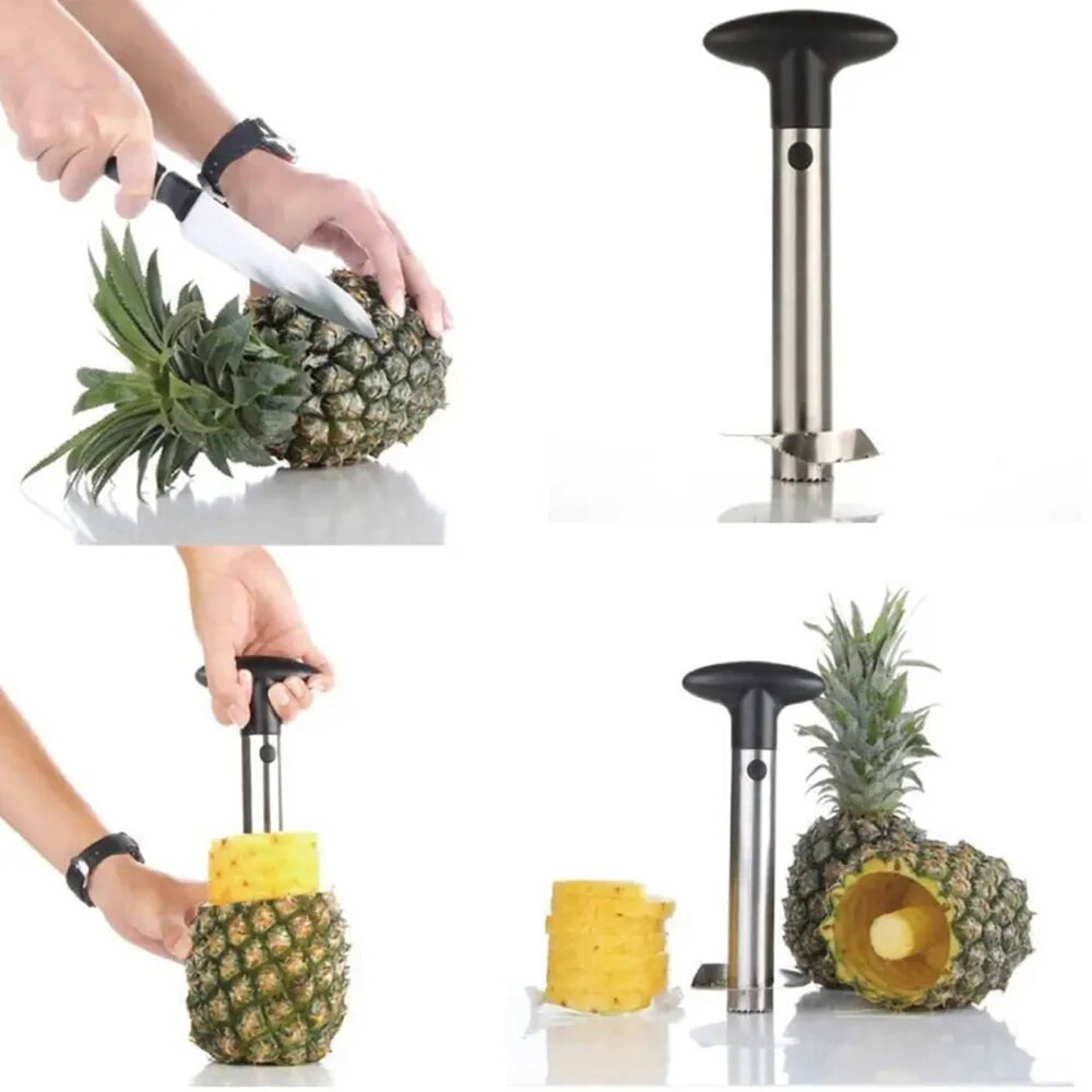 Stainless Steel Pineapple Corer Slicer with PP Handle – view 2