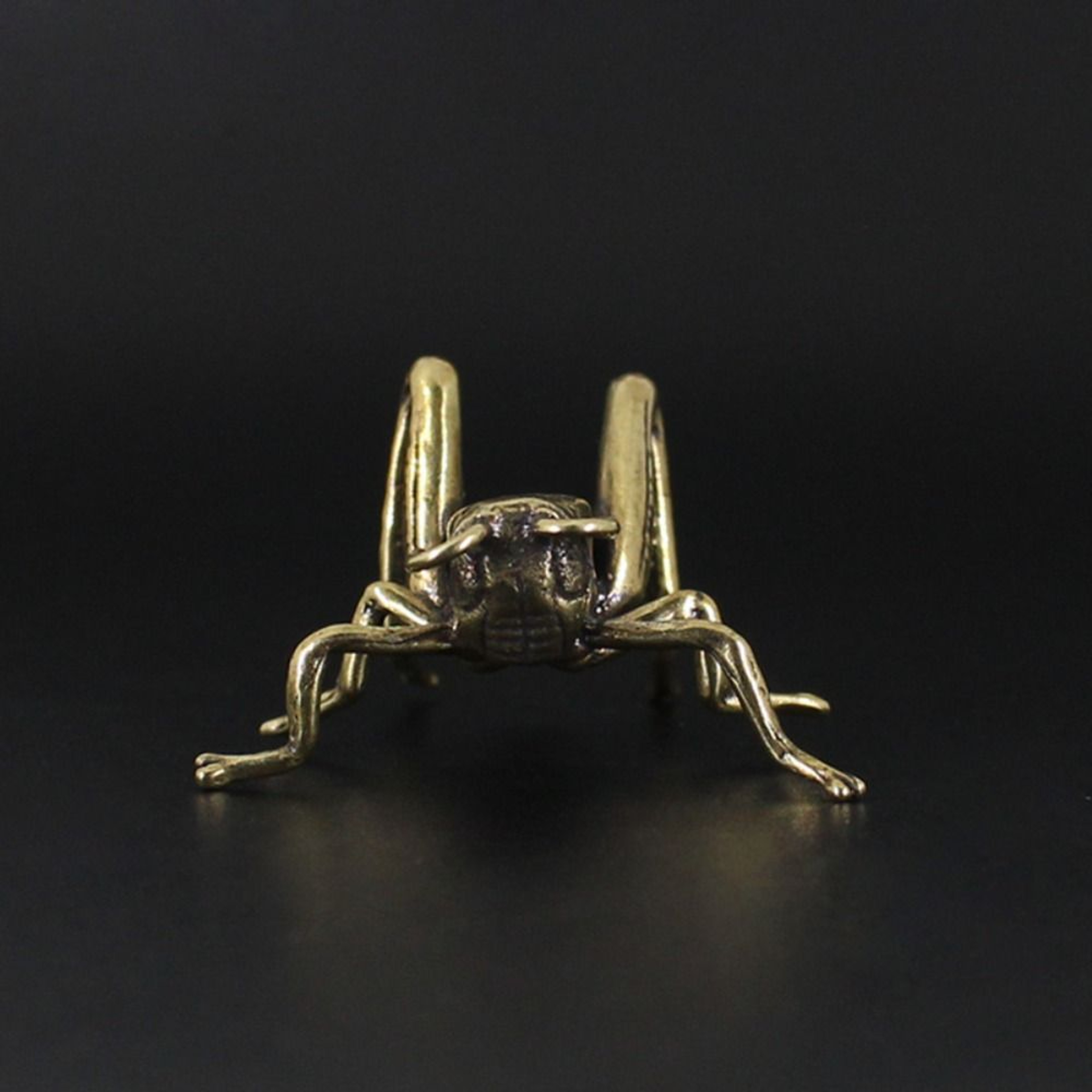 Solid Brass Cricket Figurine Retro Animal Desktop Ornament 3