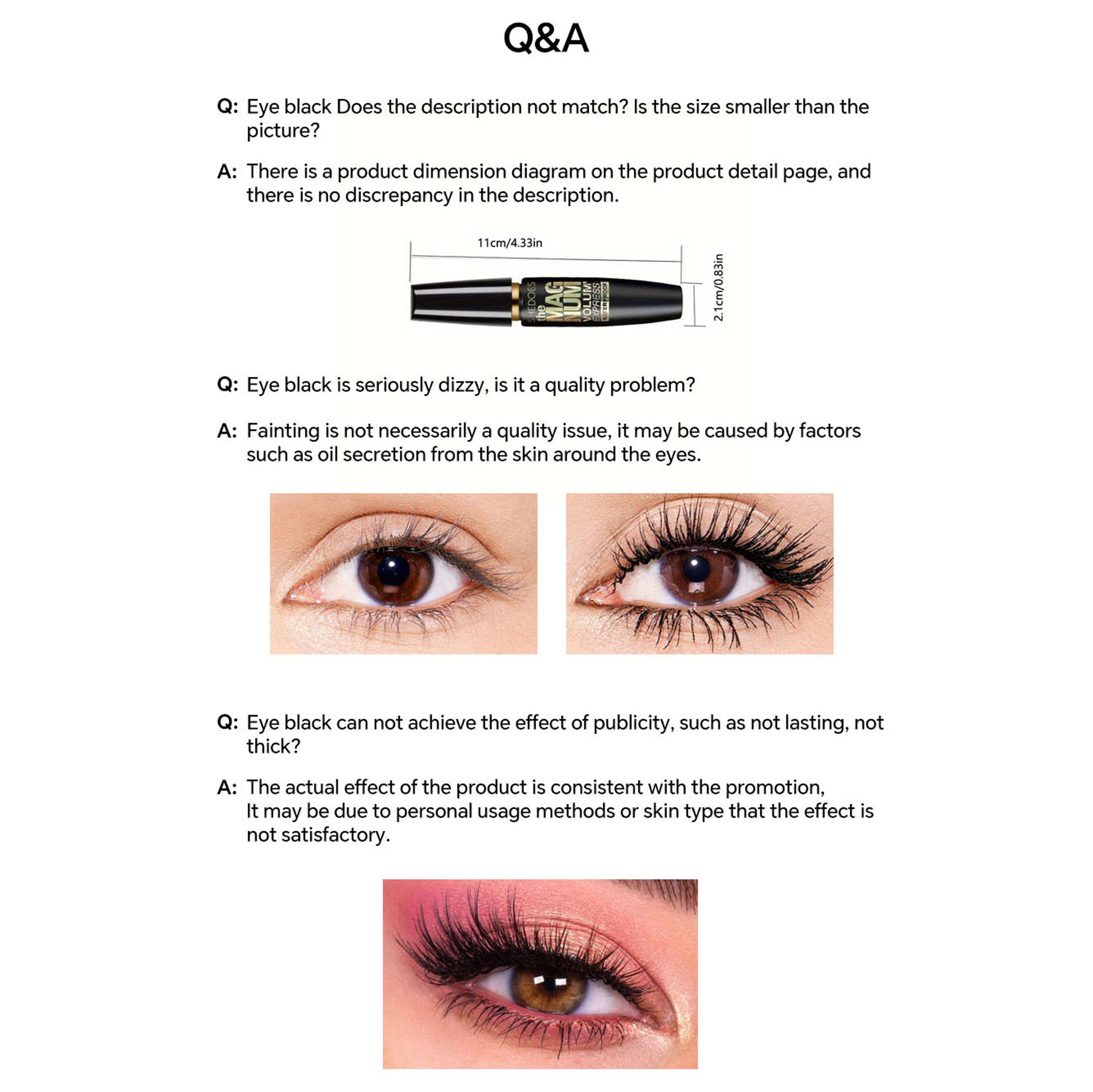 Four D Black Lengthening Thickening Mascara – view 5
