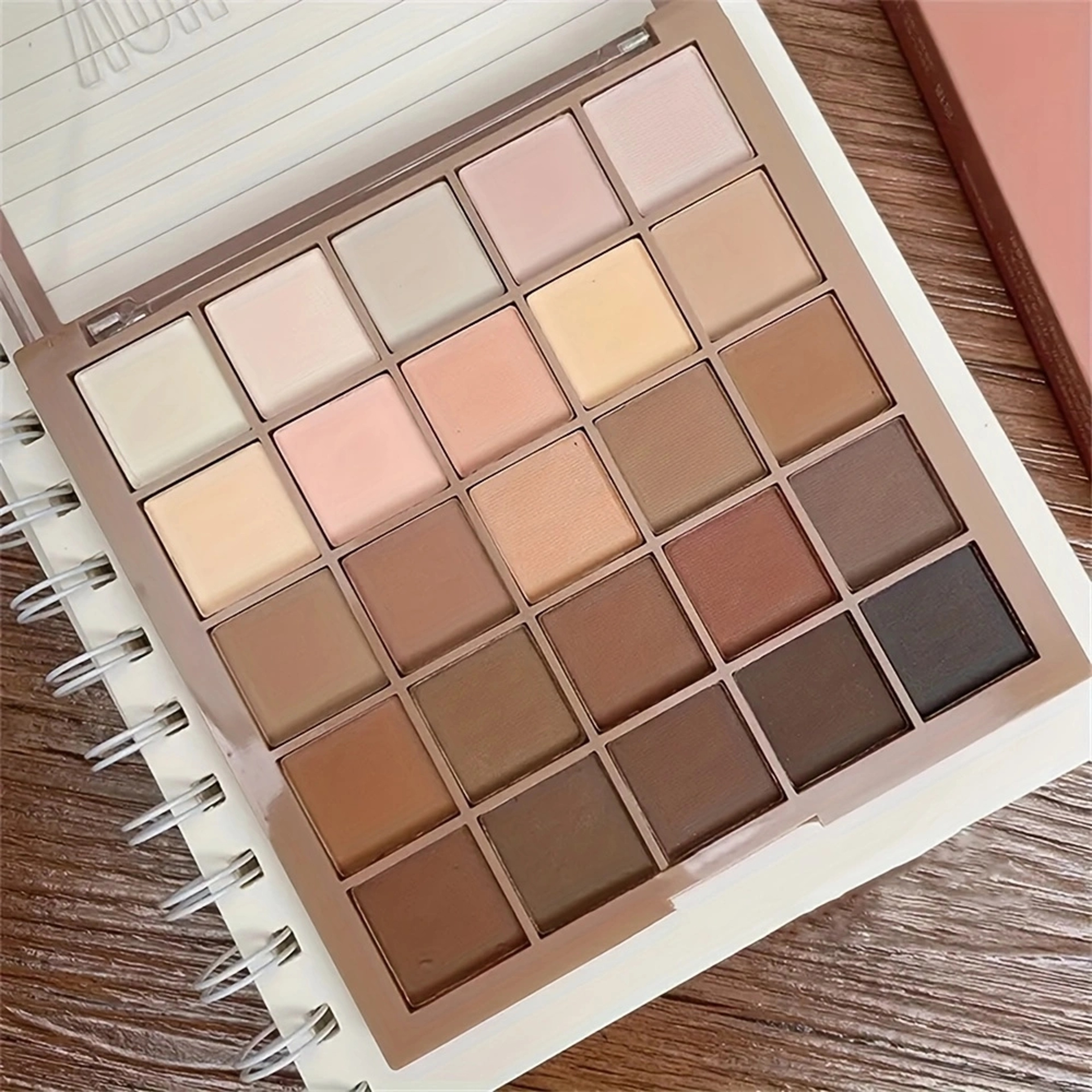 Twenty five Color Neutral Eye shadow Palette with Gray Brown Coffee and Chocolate Tones – view 2