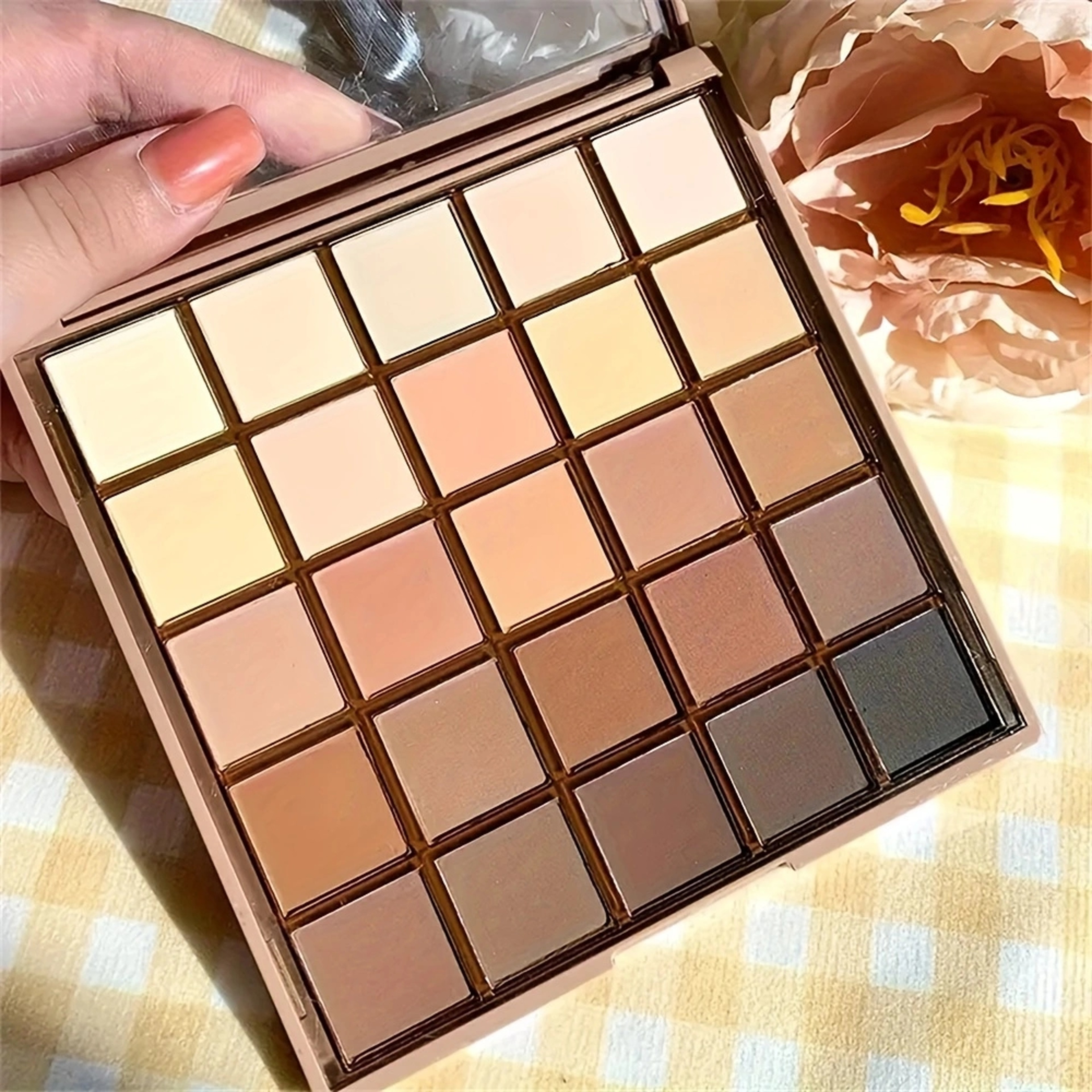 Twenty five Color Neutral Eye shadow Palette with Gray Brown Coffee and Chocolate Tones – view 5