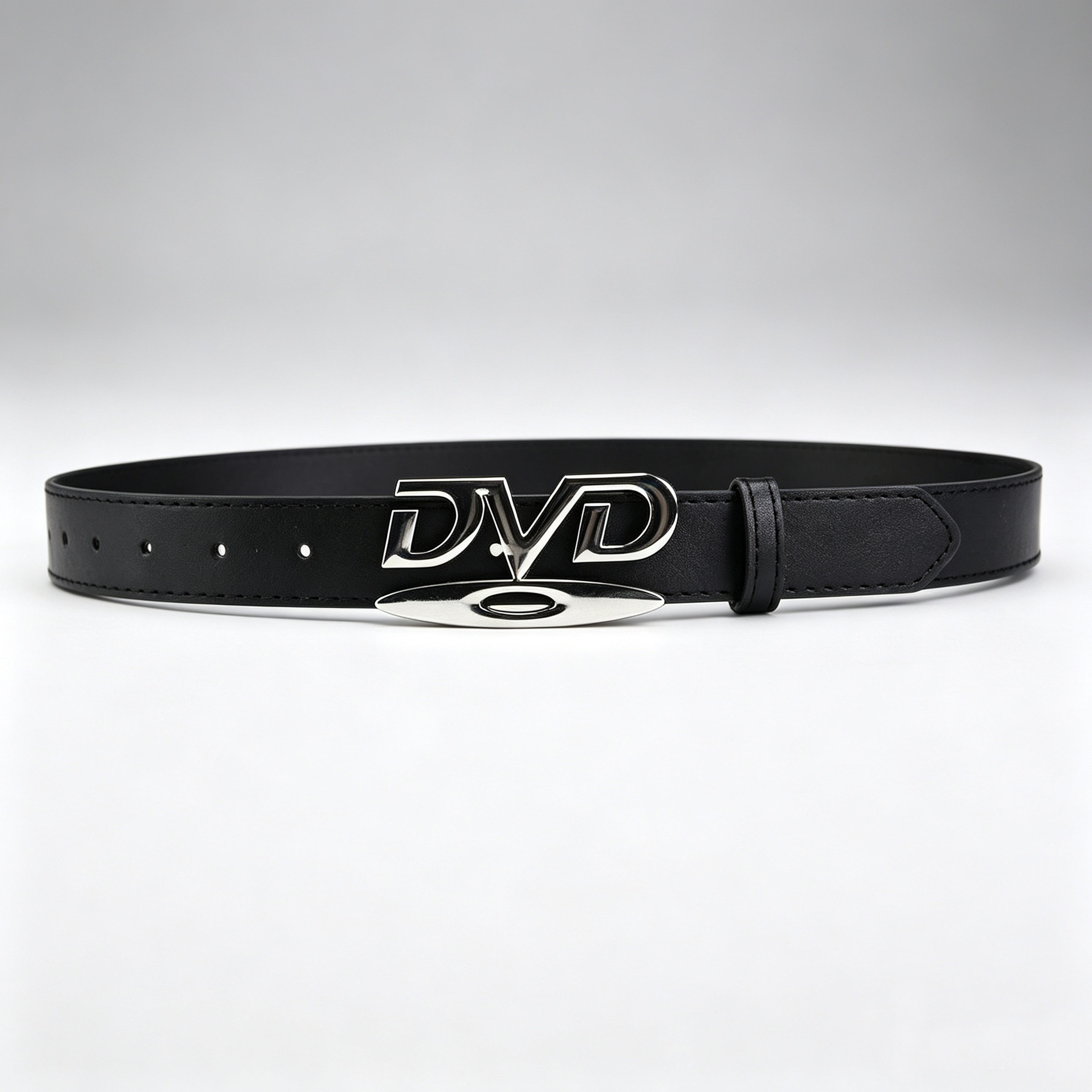 Metal Belt with DVD Buckle and Letter Pattern – view 6