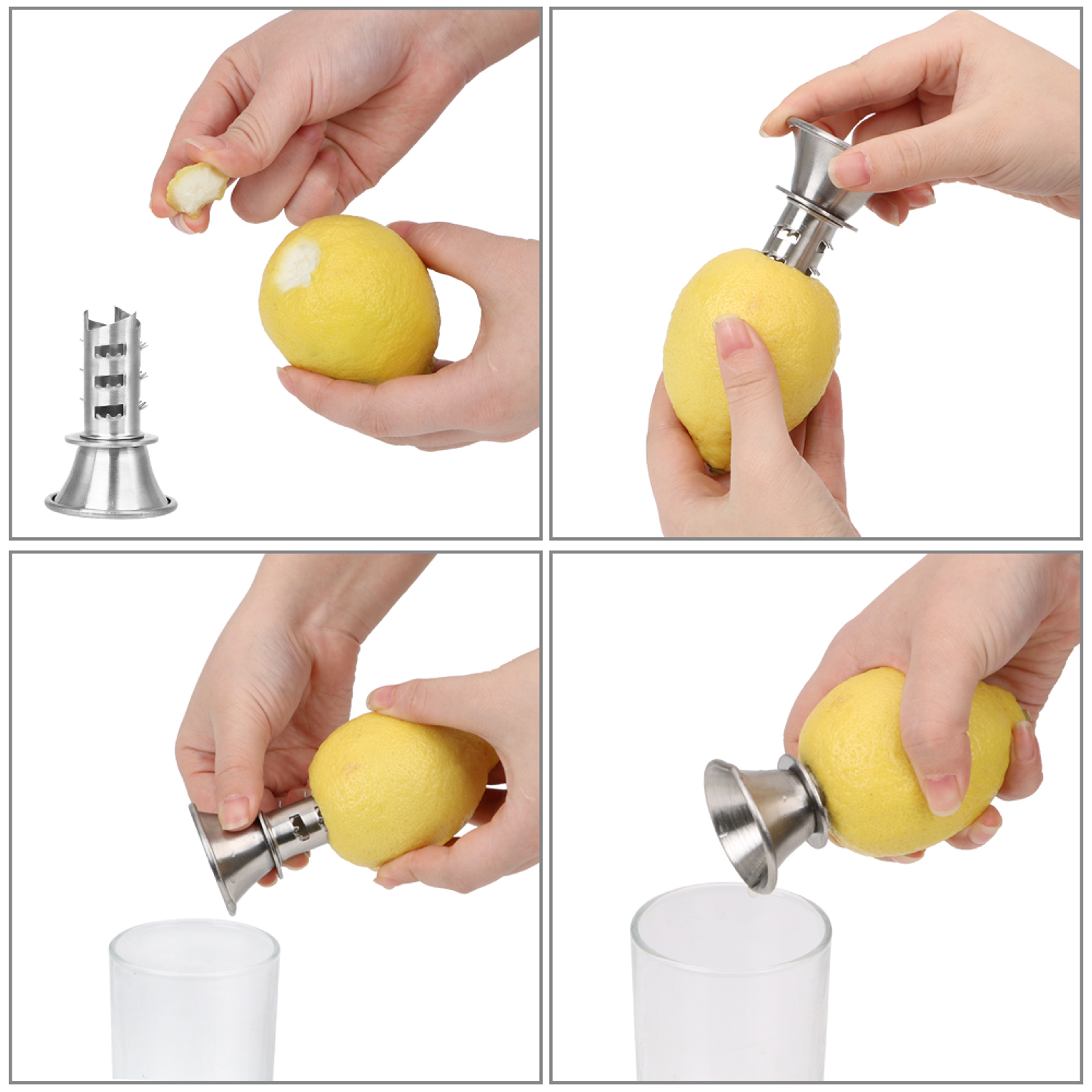 Stainless Steel Manual Citrus Juicer and Squeezer Tool – view 3