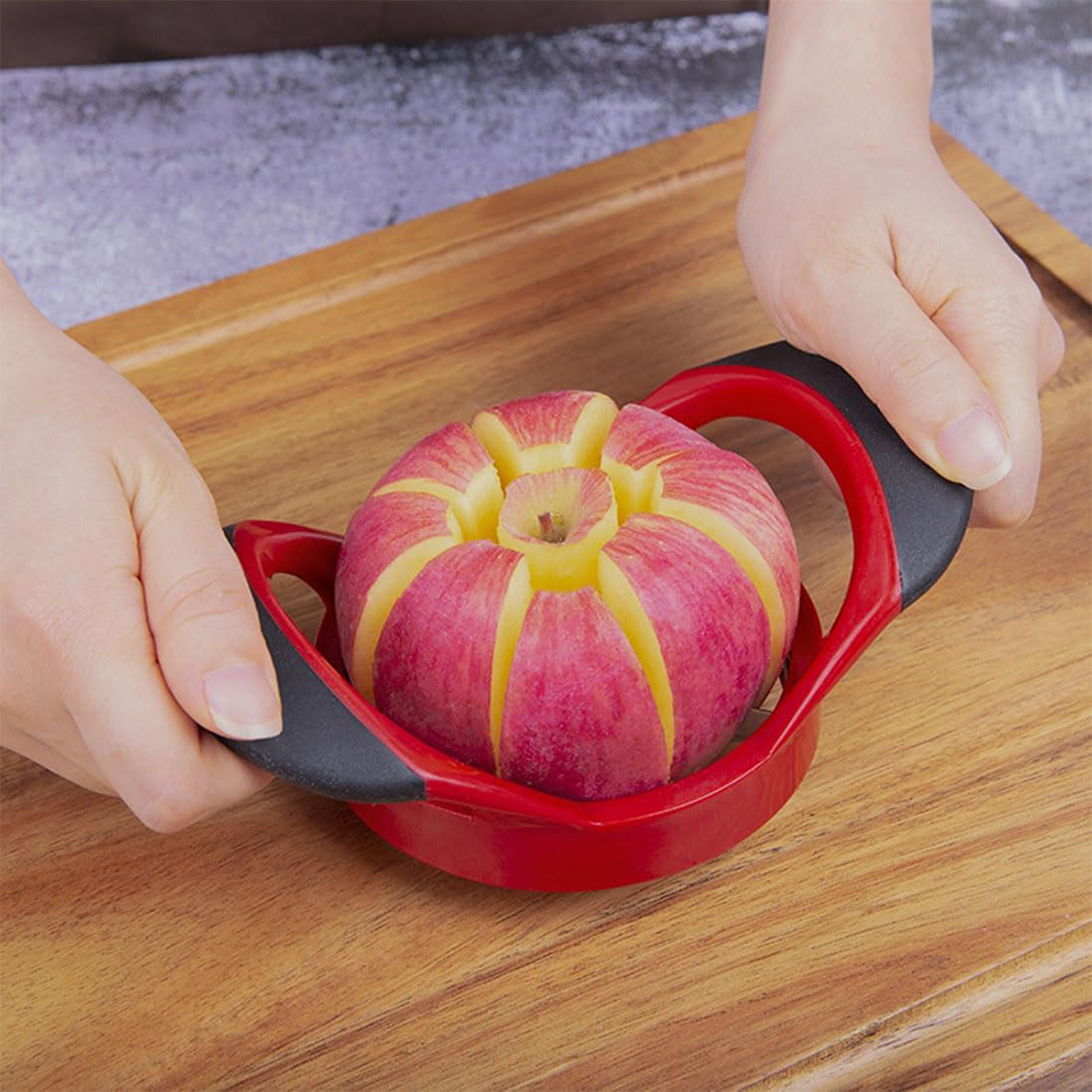 Stainless Steel Apple Slicer and Corer Fruit Cutting Kitchen Tool – view 6