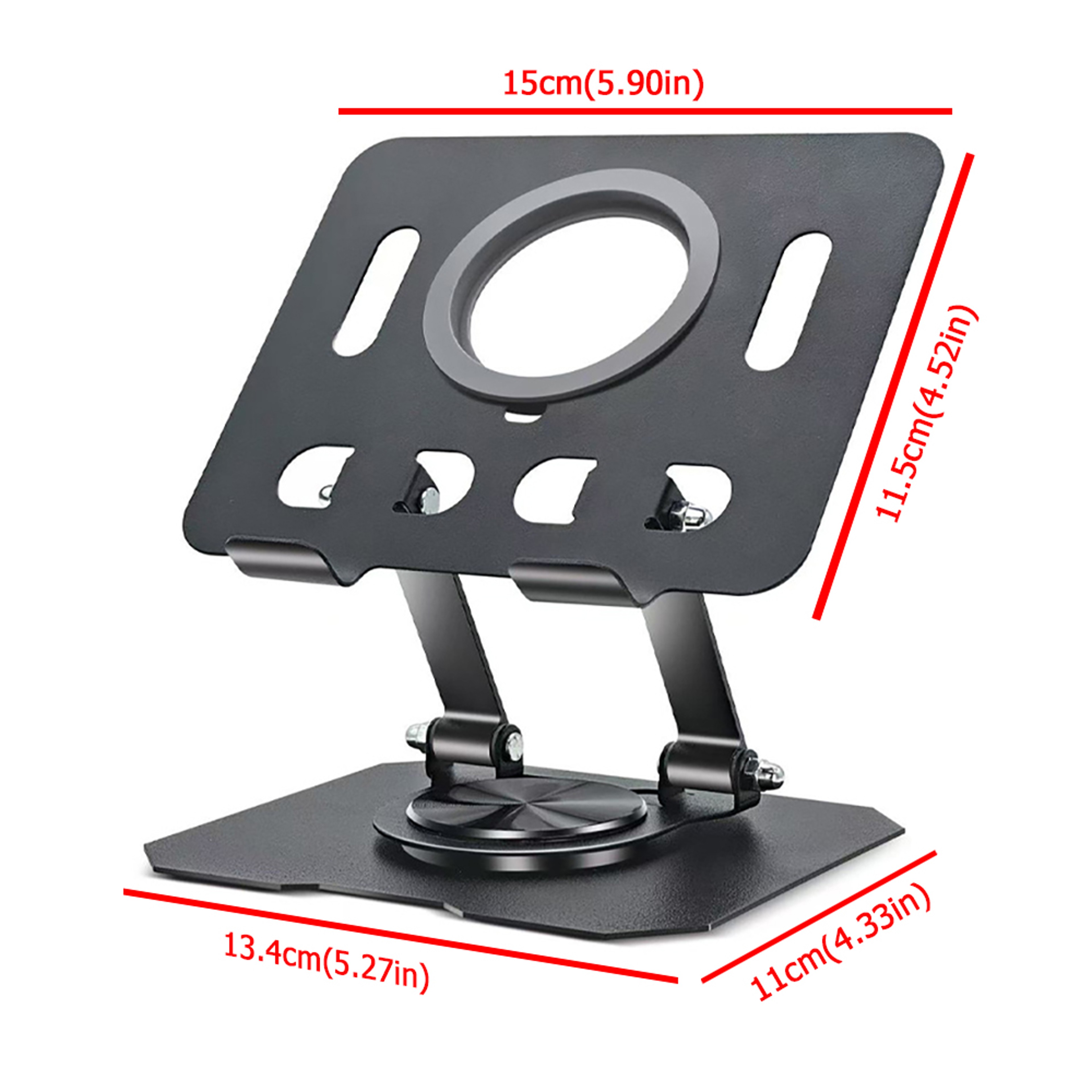 Degree Rotatable Adjustable Foldable Metal Tablet And Phone Stand 2