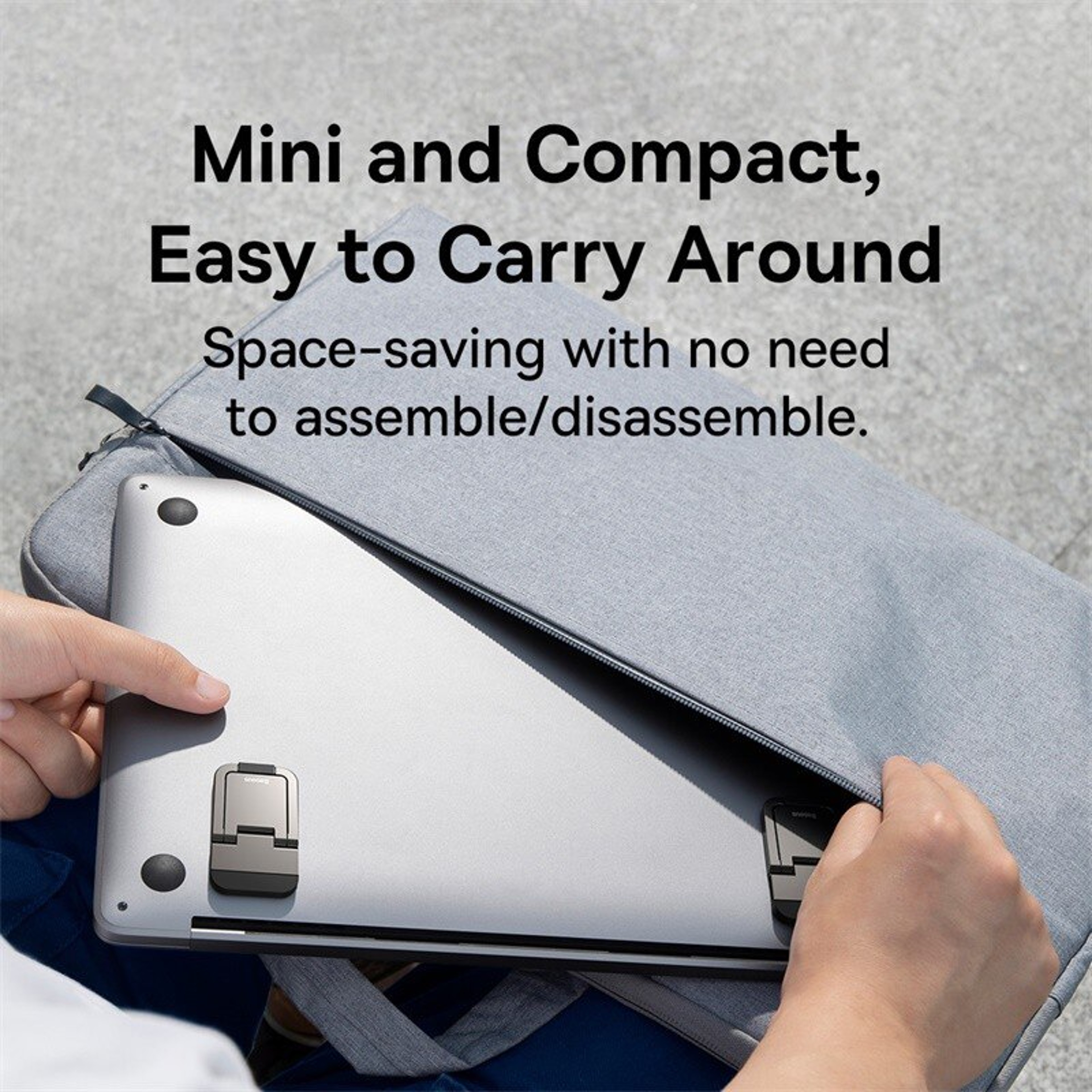 Foldable Adjustable Aluminum Laptop Stand Portable Notebook Riser 3