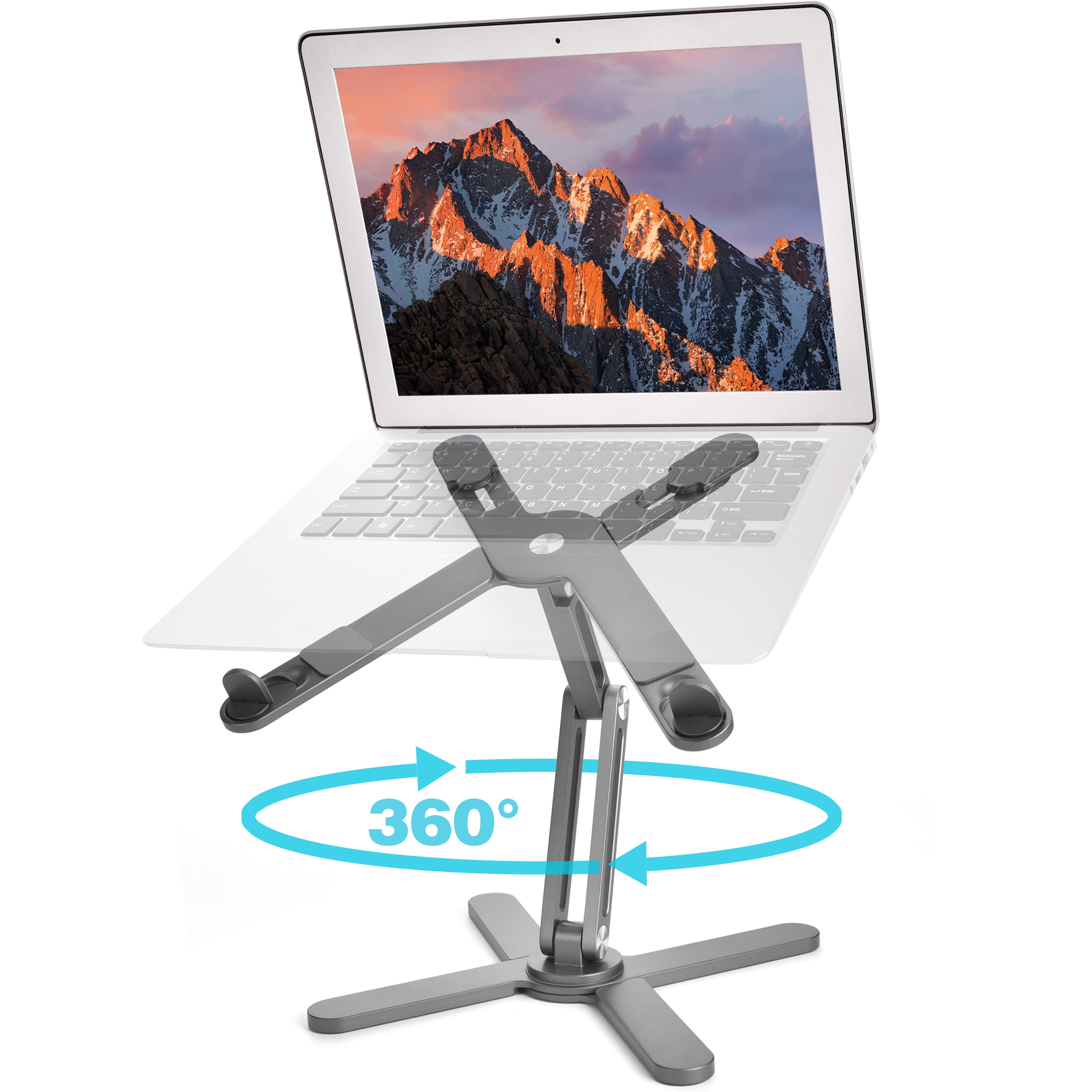 Foldable Rotating Aluminum Laptop Stand For Laptops And Tablets 0