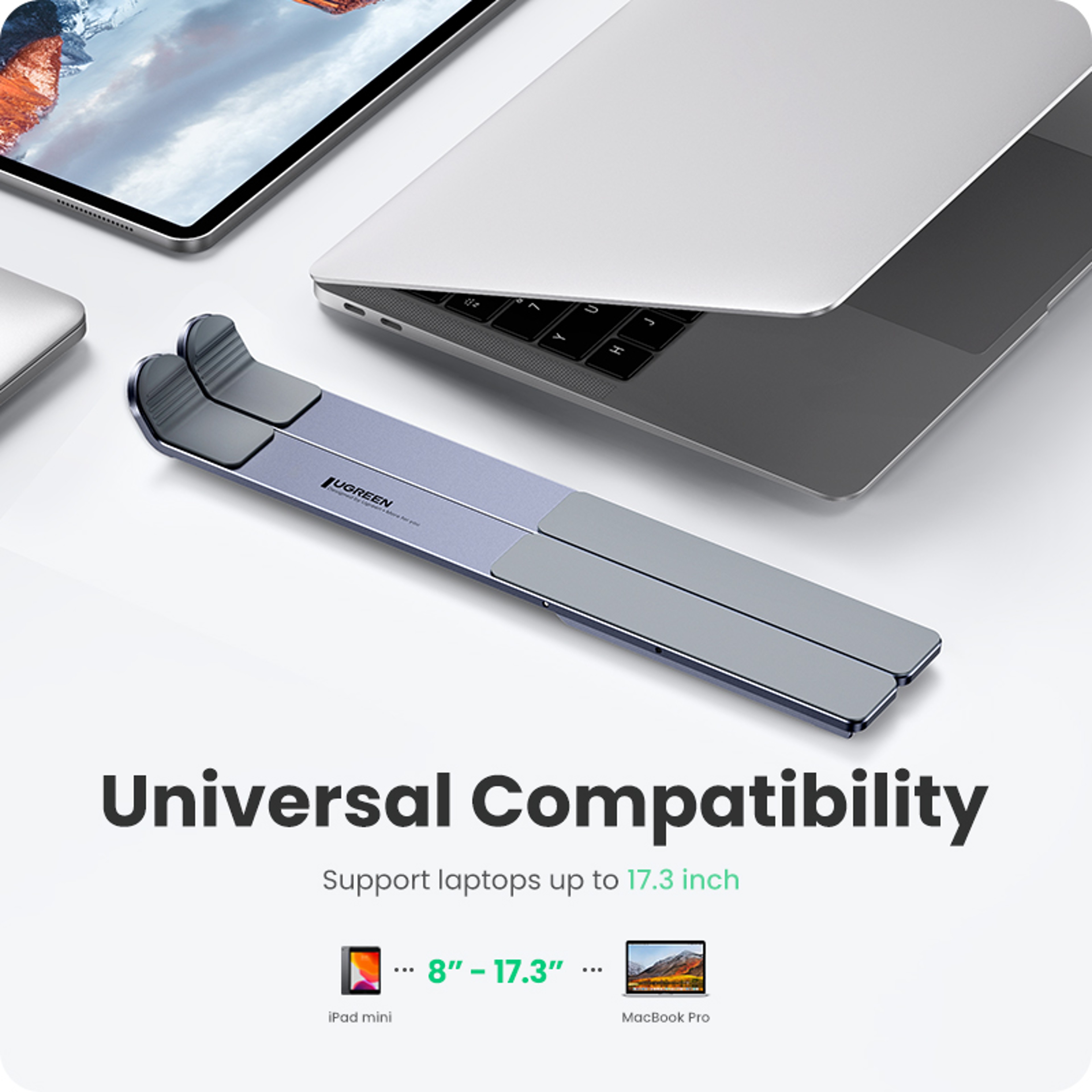 Foldable Aluminum Laptop Stand For Notebook And Tablet Support 2