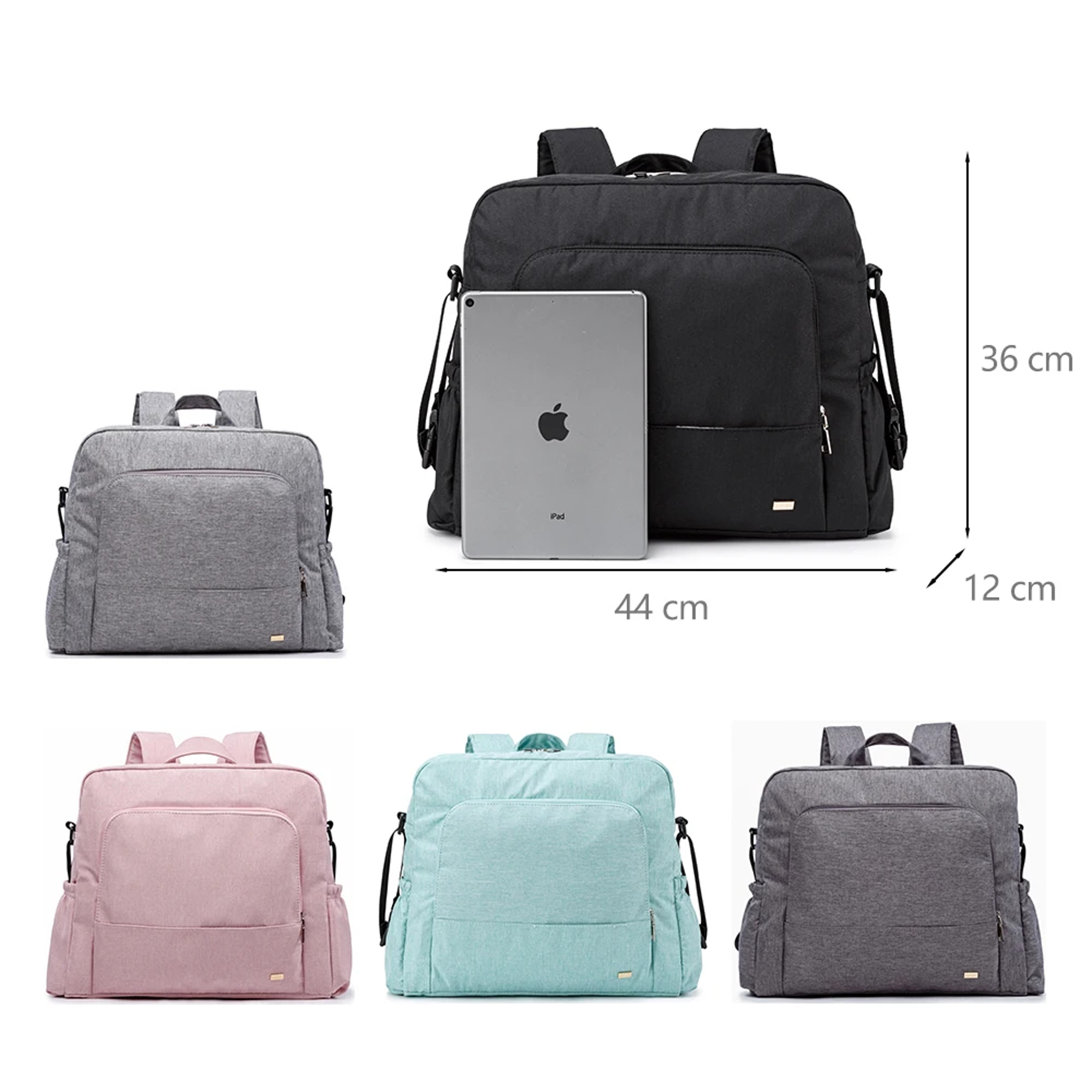Waterproof Multi functional Diaper Backpack Stylish Large Baby Changing Bag – view 2