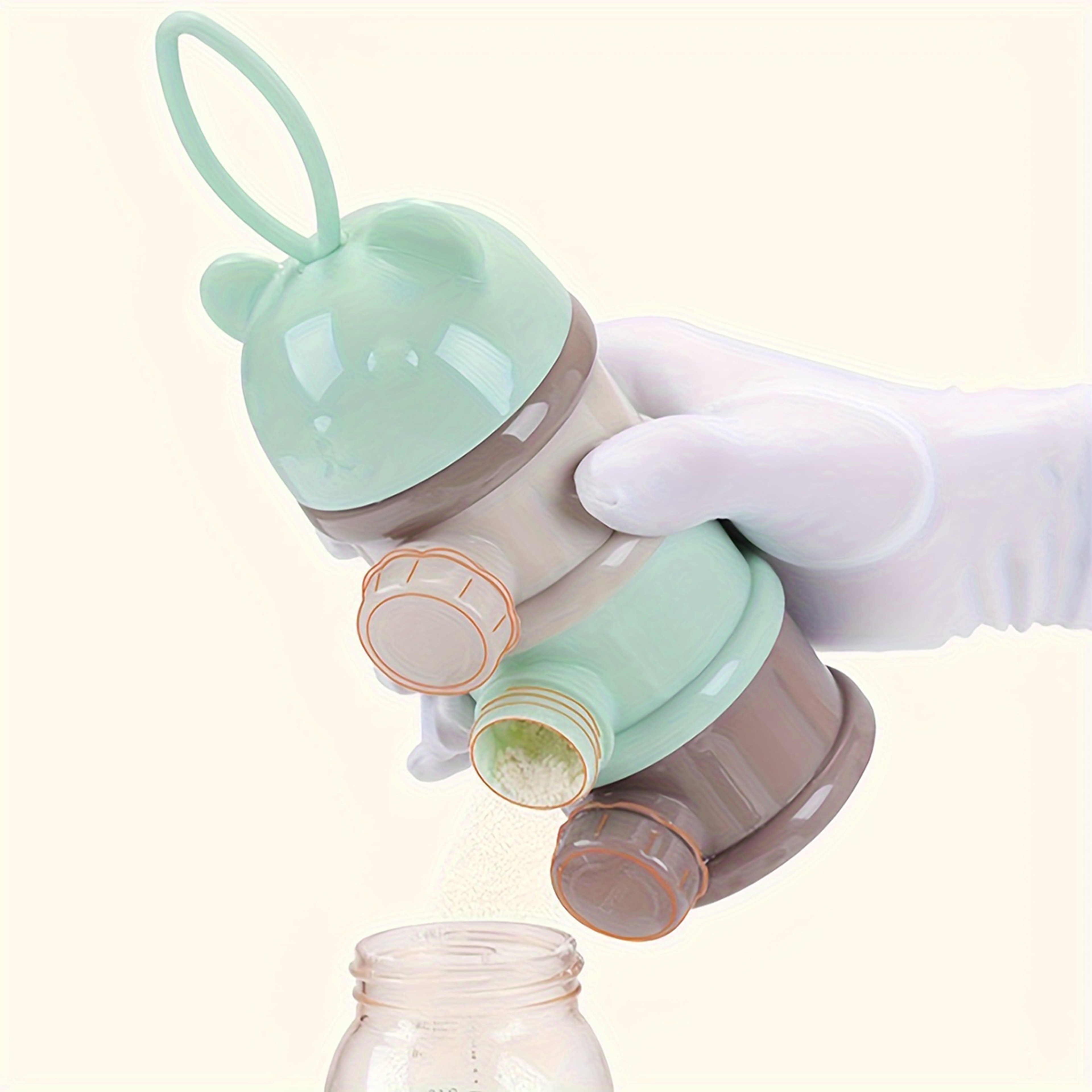 Stackable Baby Formula Dispenser And Portable Snack Box Container With Carrying Strap 5