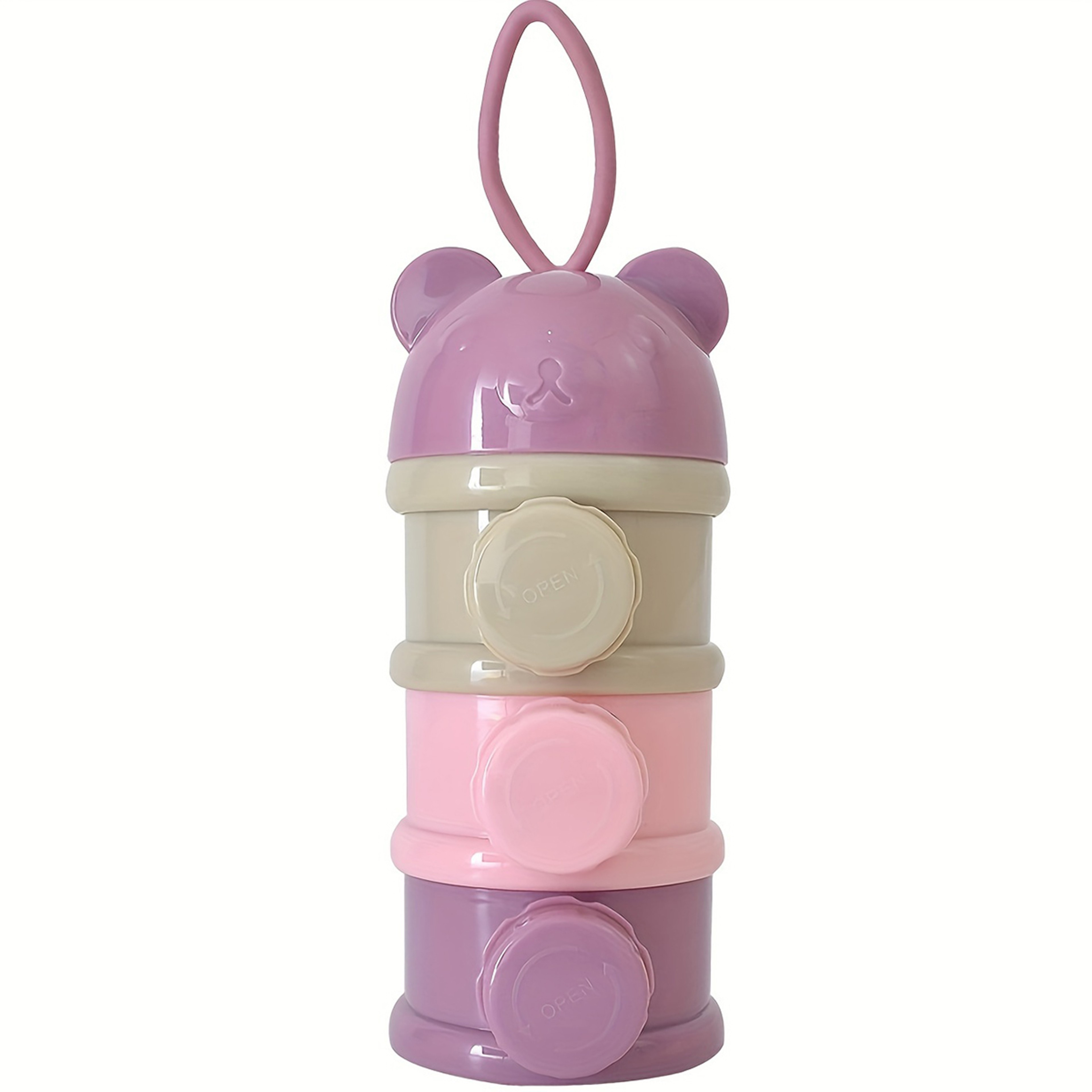 Stackable Baby Formula Dispenser And Portable Snack Box Container With Carrying Strap 7