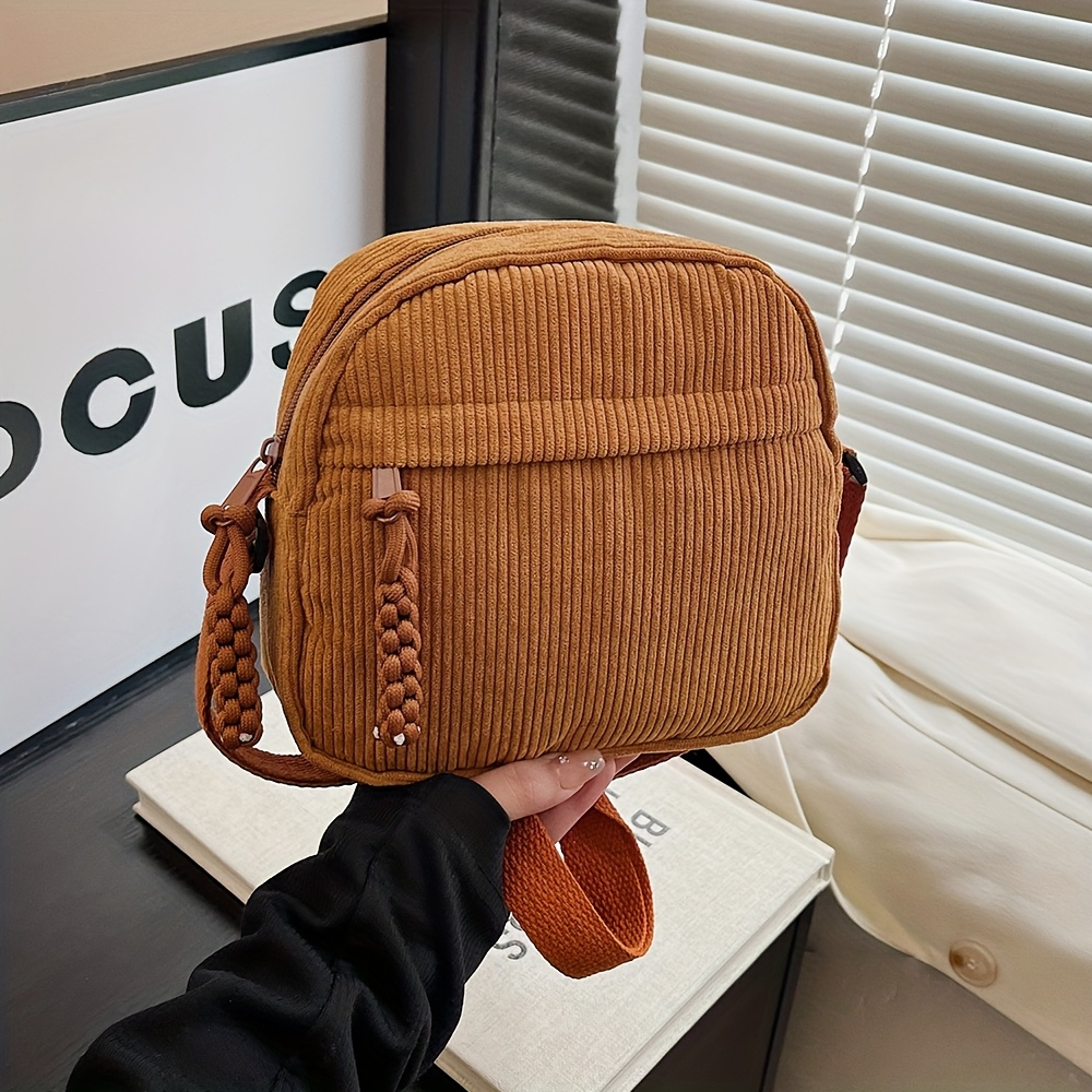 Harajuku Corduroy Shoulder Bag Casual Small Crossbody Phone Bag For Daily Commuting 5
