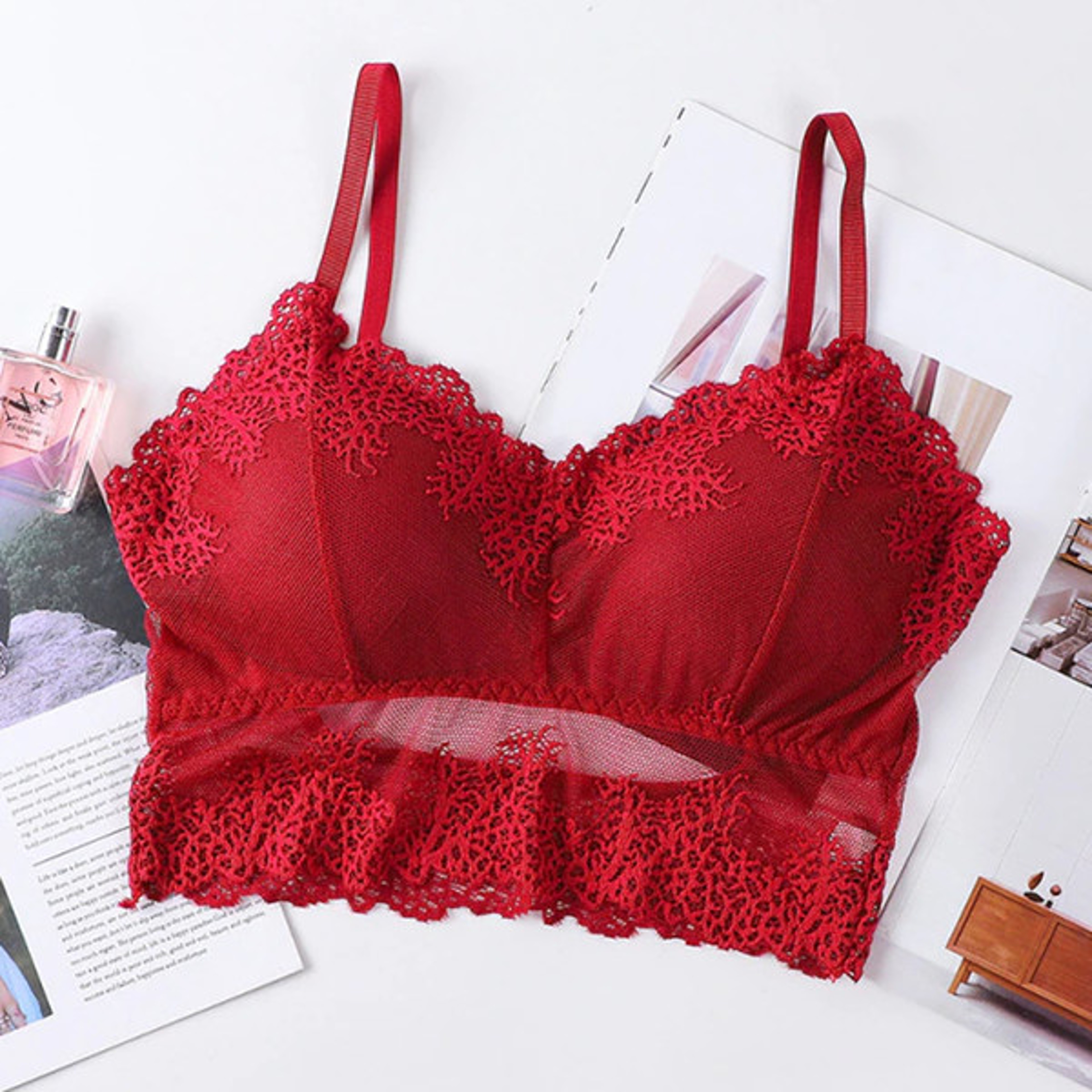 Floral Lace Bustier Top For Fancy Wear 3.jpg