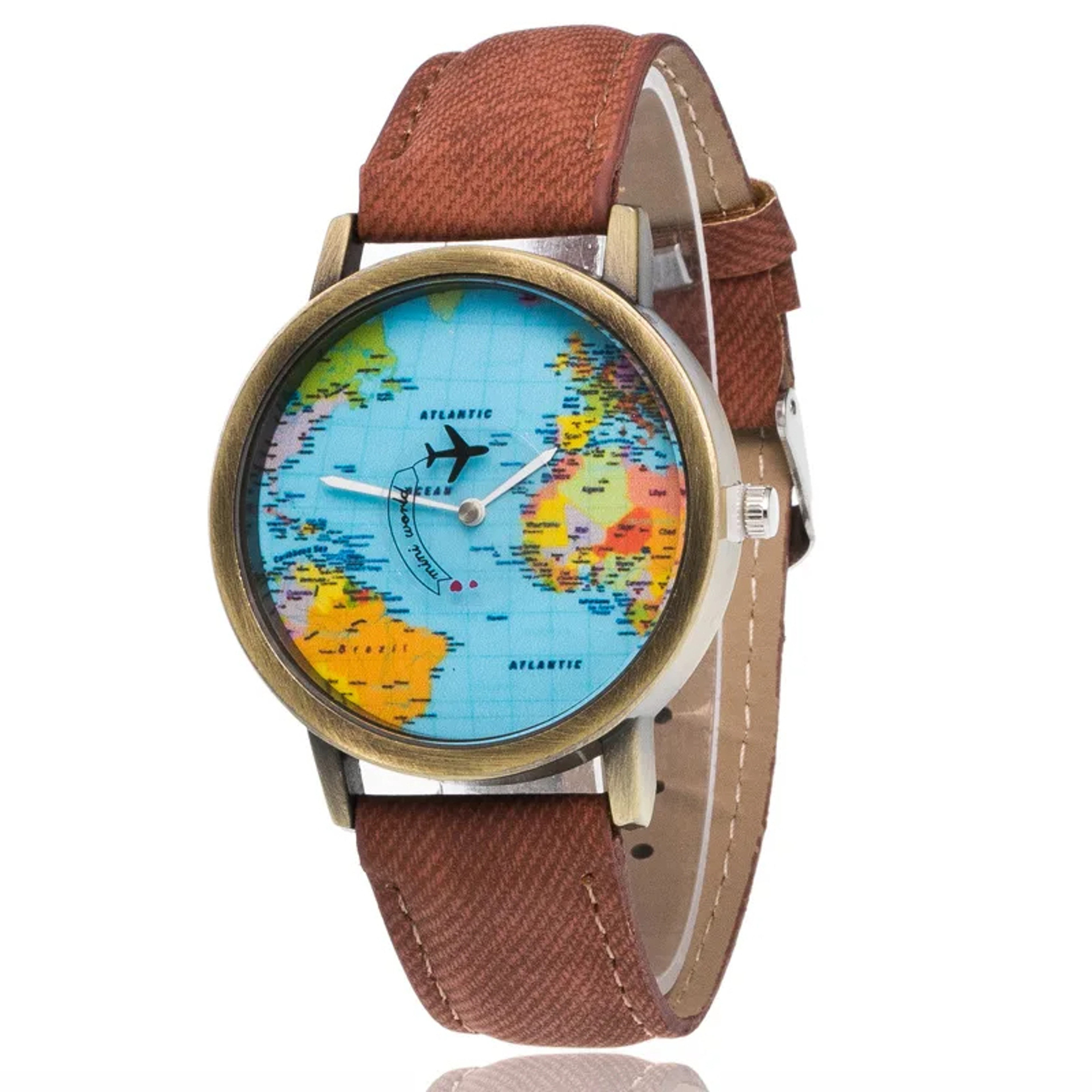 Vintage World Traveler Watch brown