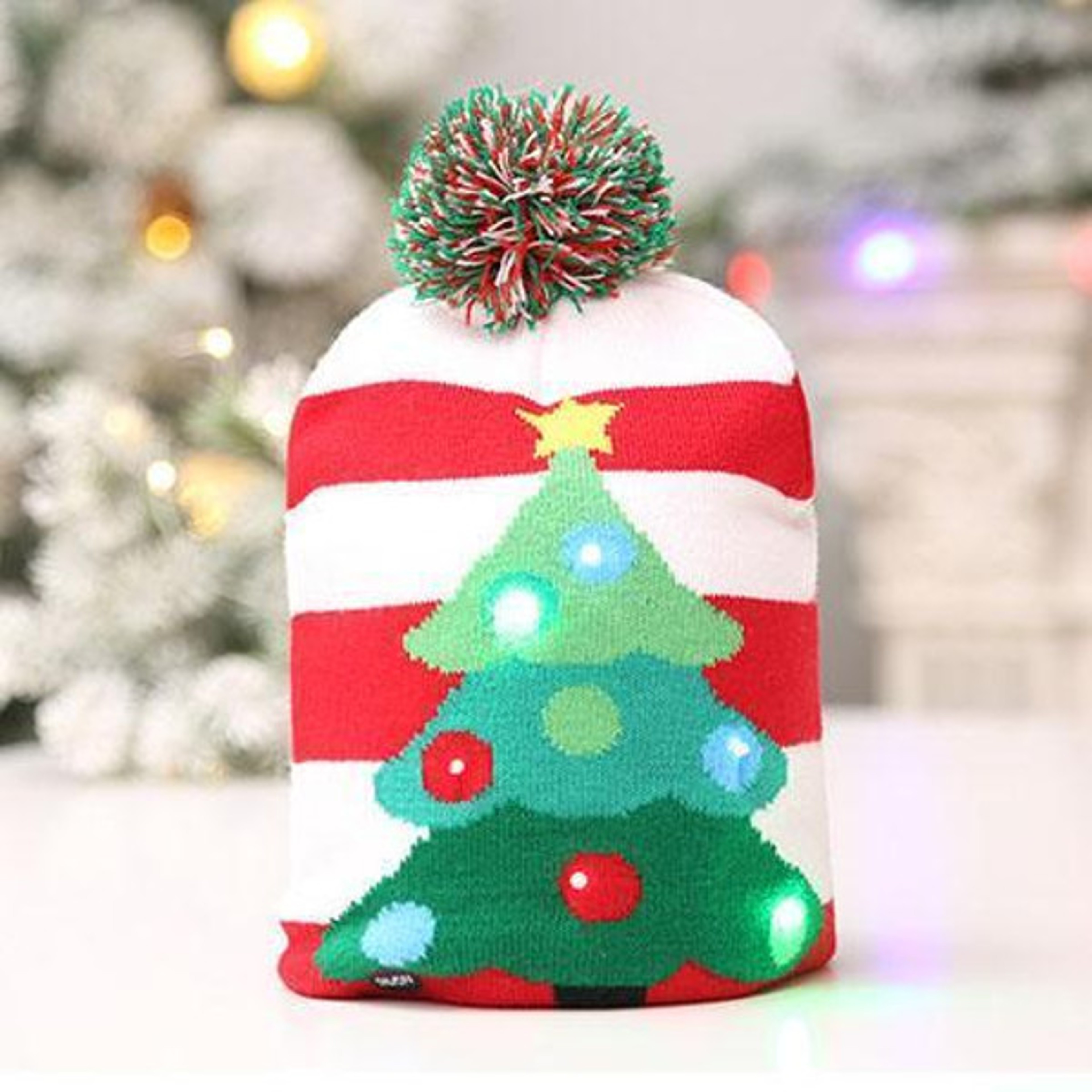 Christmas LED Beanie Hats Christmas Tree