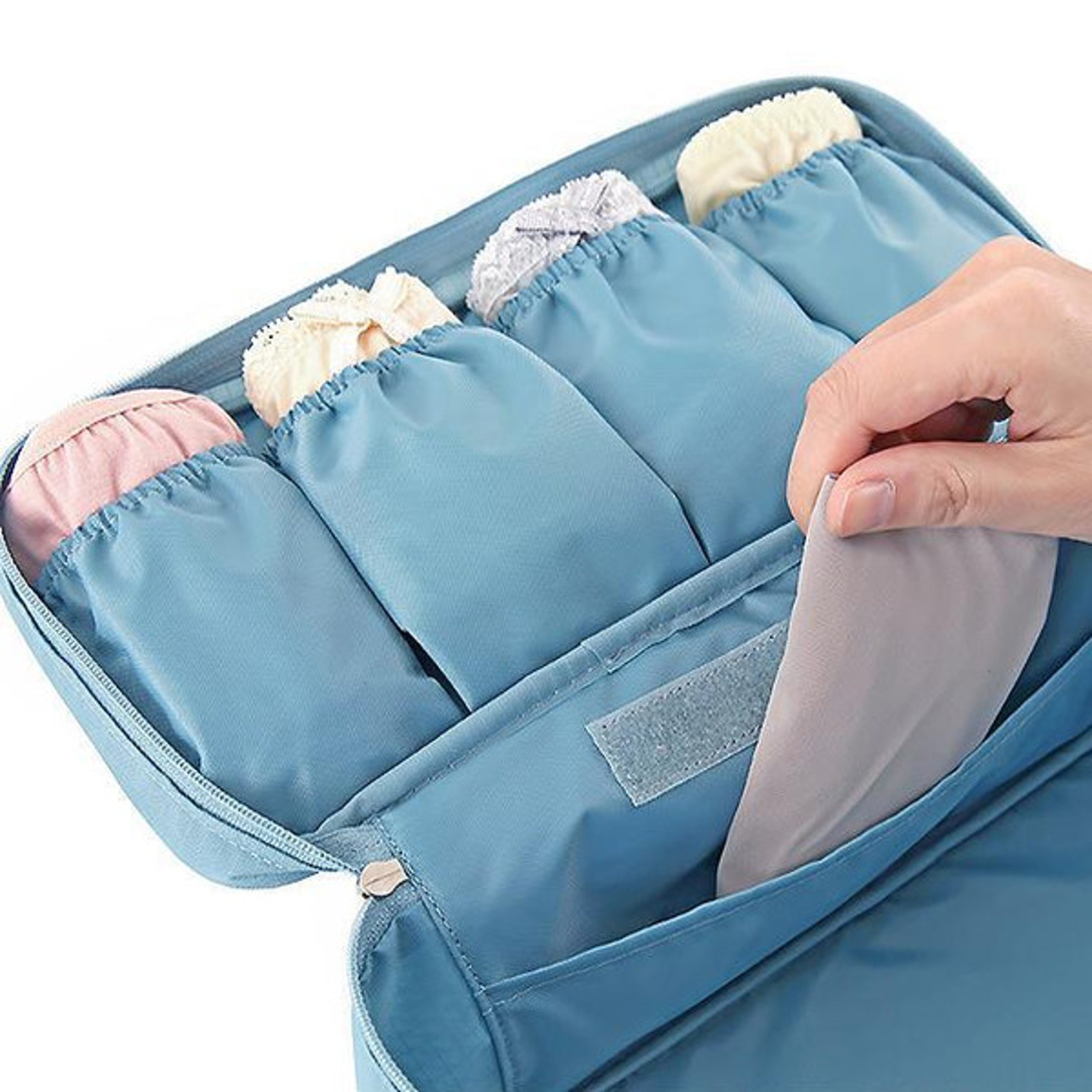 Multicompartment bra pouch